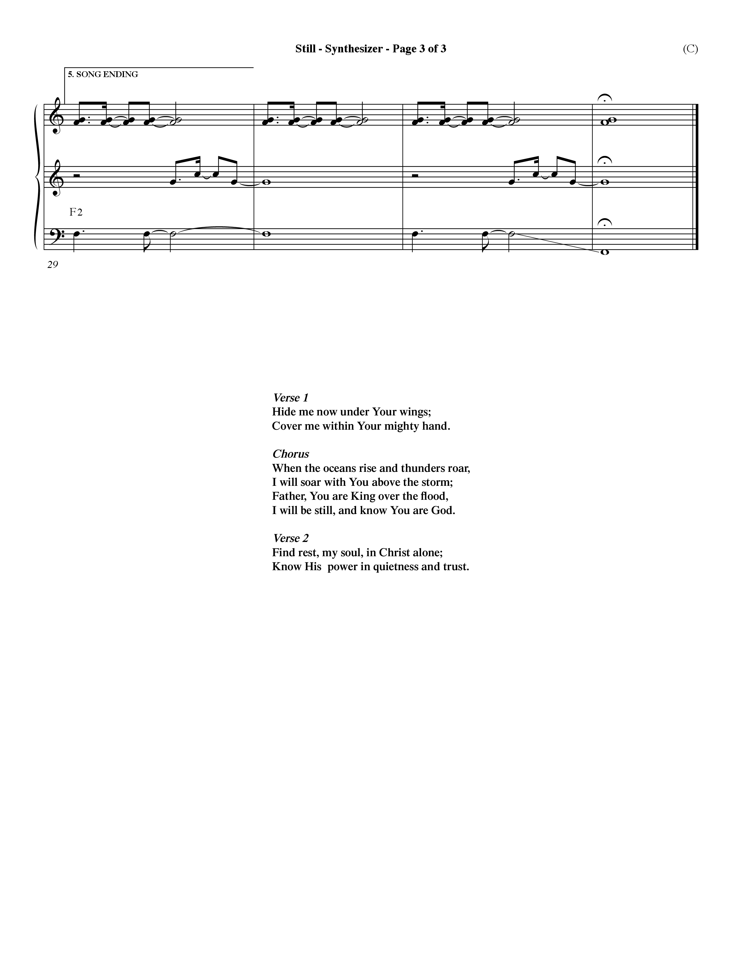Still (Choral Anthem SATB) Synth (Word Music Choral / Orch. Dave Williamson)
