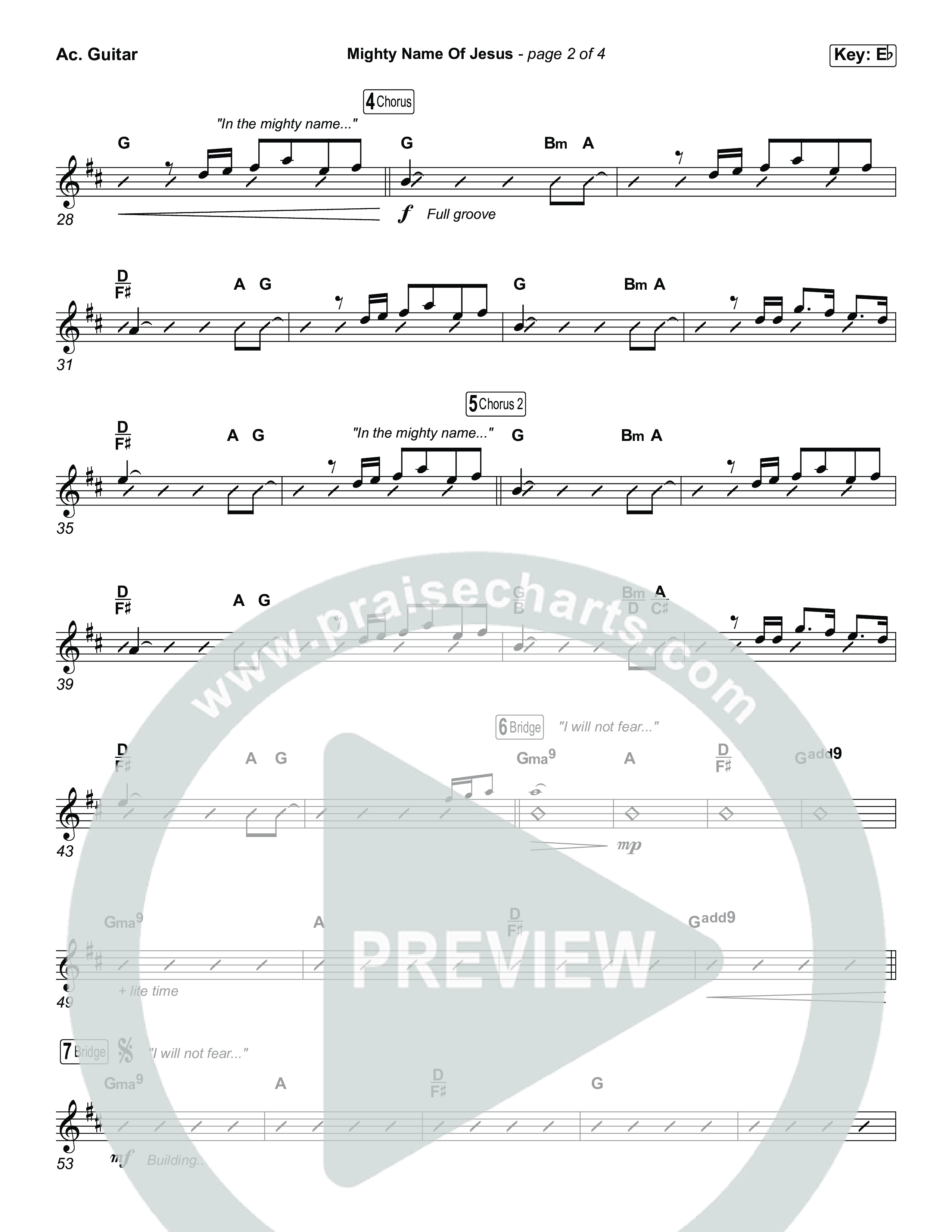 Mighty Name Of Jesus (Choral Anthem SATB) Acoustic Guitar (The Belonging Co / Hope Darst / Arr. Luke Gambill)