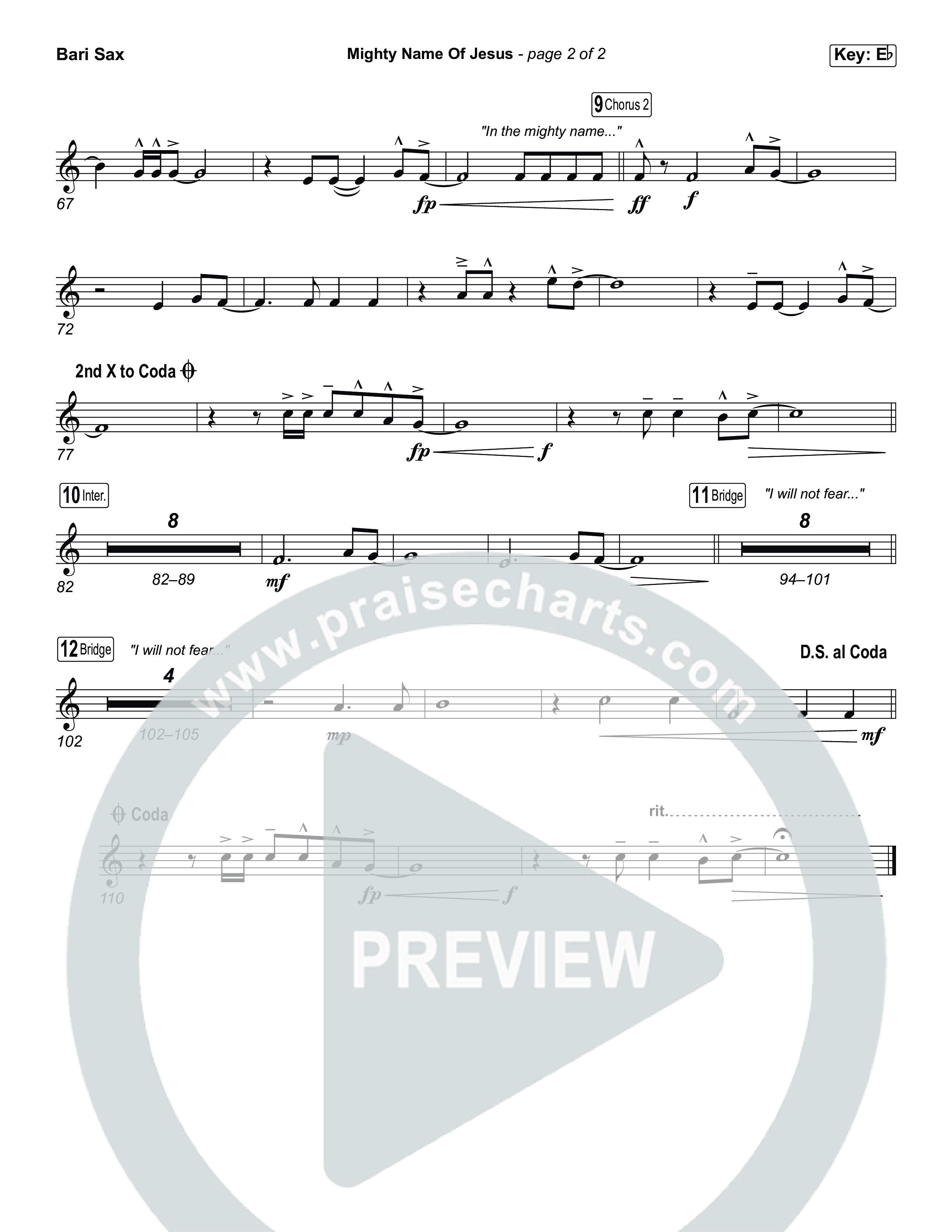 Mighty Name Of Jesus (Choral Anthem SATB) Bari Sax (The Belonging Co / Hope Darst / Arr. Luke Gambill)