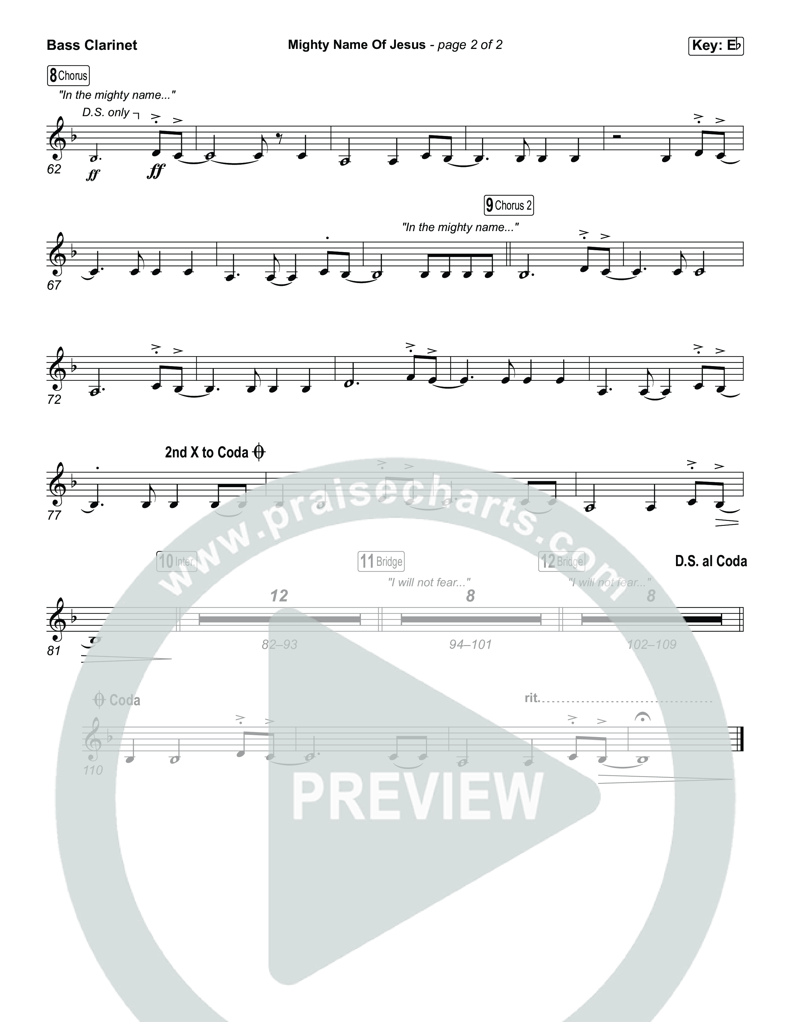 Mighty Name Of Jesus (Choral Anthem SATB) Bass Clarinet (The Belonging Co / Hope Darst / Arr. Luke Gambill)