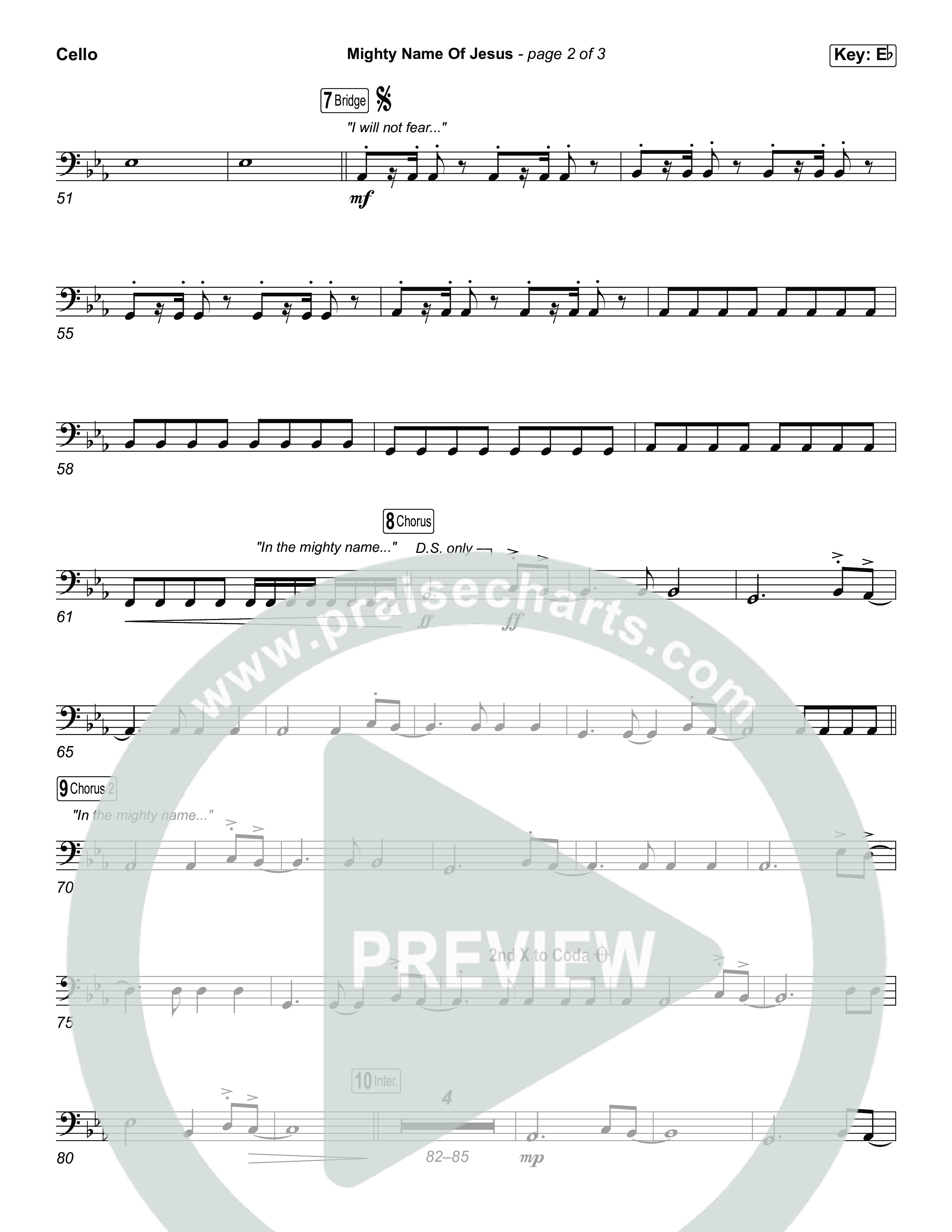 Mighty Name Of Jesus (Choral Anthem SATB) Cello (The Belonging Co / Hope Darst / Arr. Luke Gambill)