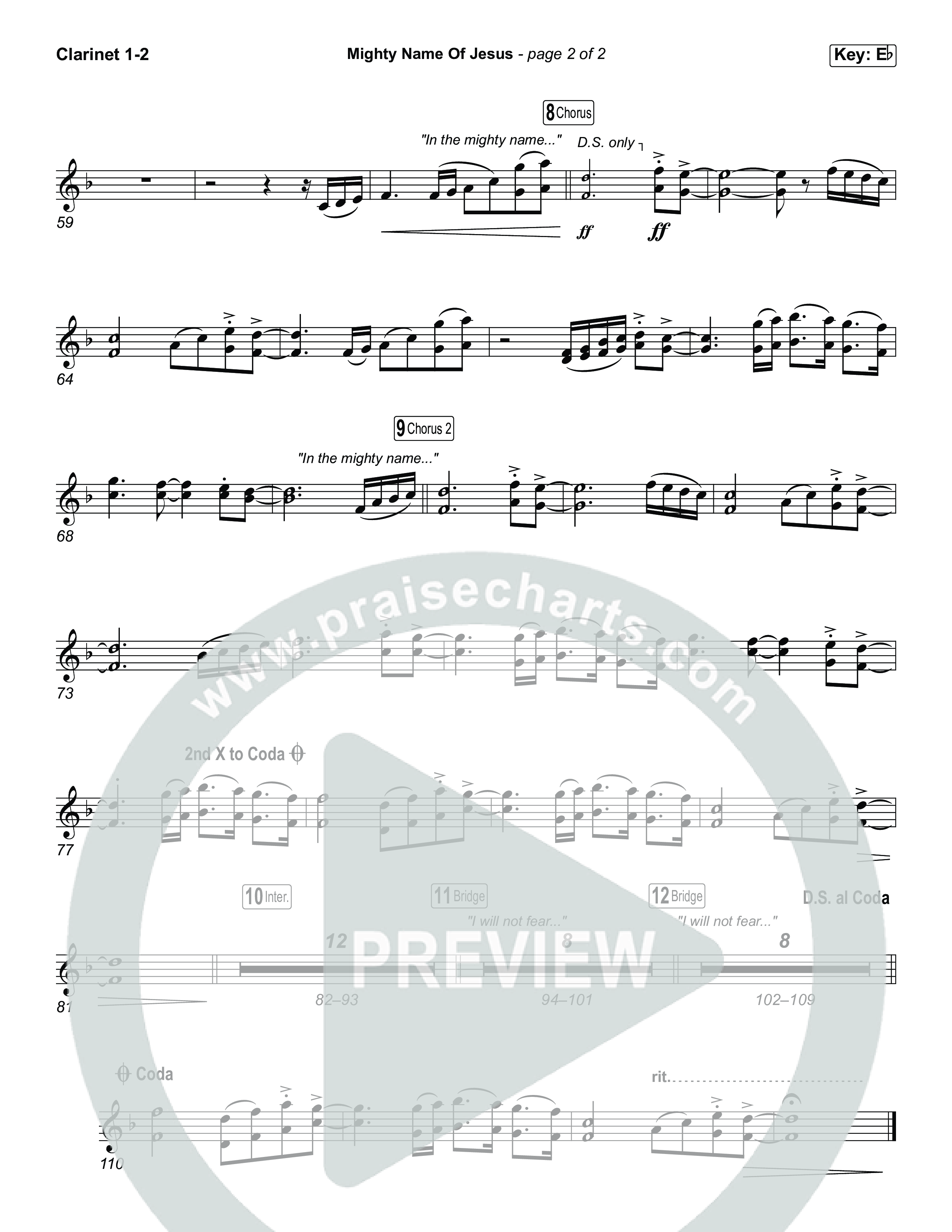 Mighty Name Of Jesus (Choral Anthem SATB) Clarinet 1,2 (The Belonging Co / Hope Darst / Arr. Luke Gambill)