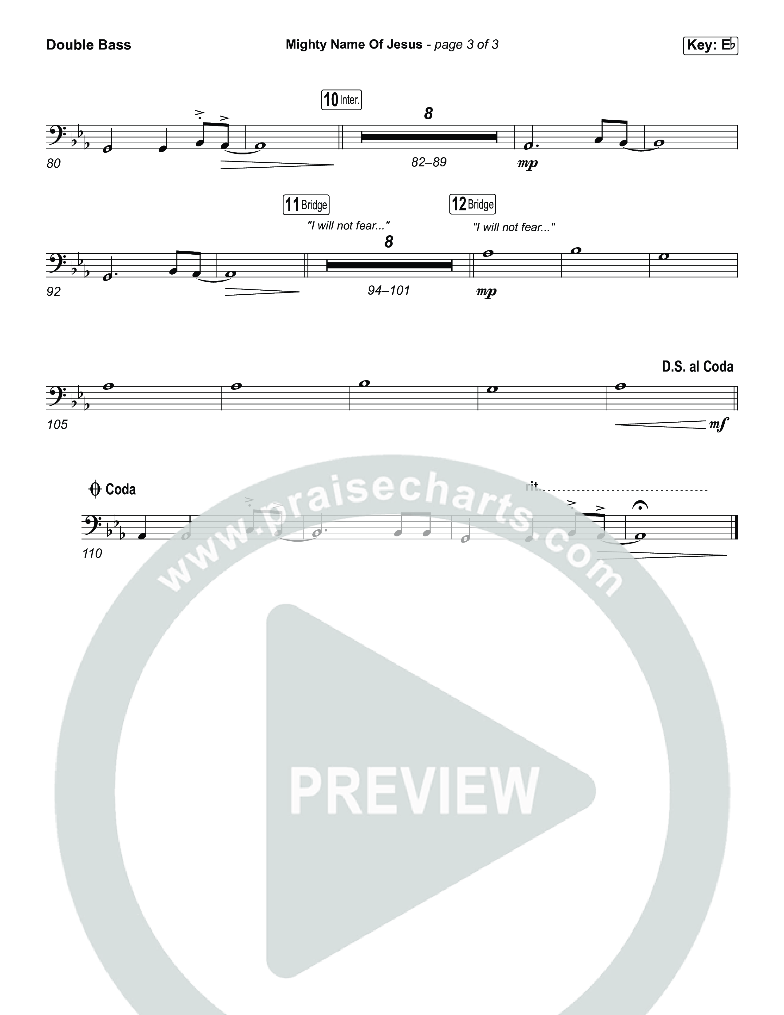 Mighty Name Of Jesus (Choral Anthem SATB) String Bass (The Belonging Co / Hope Darst / Arr. Luke Gambill)