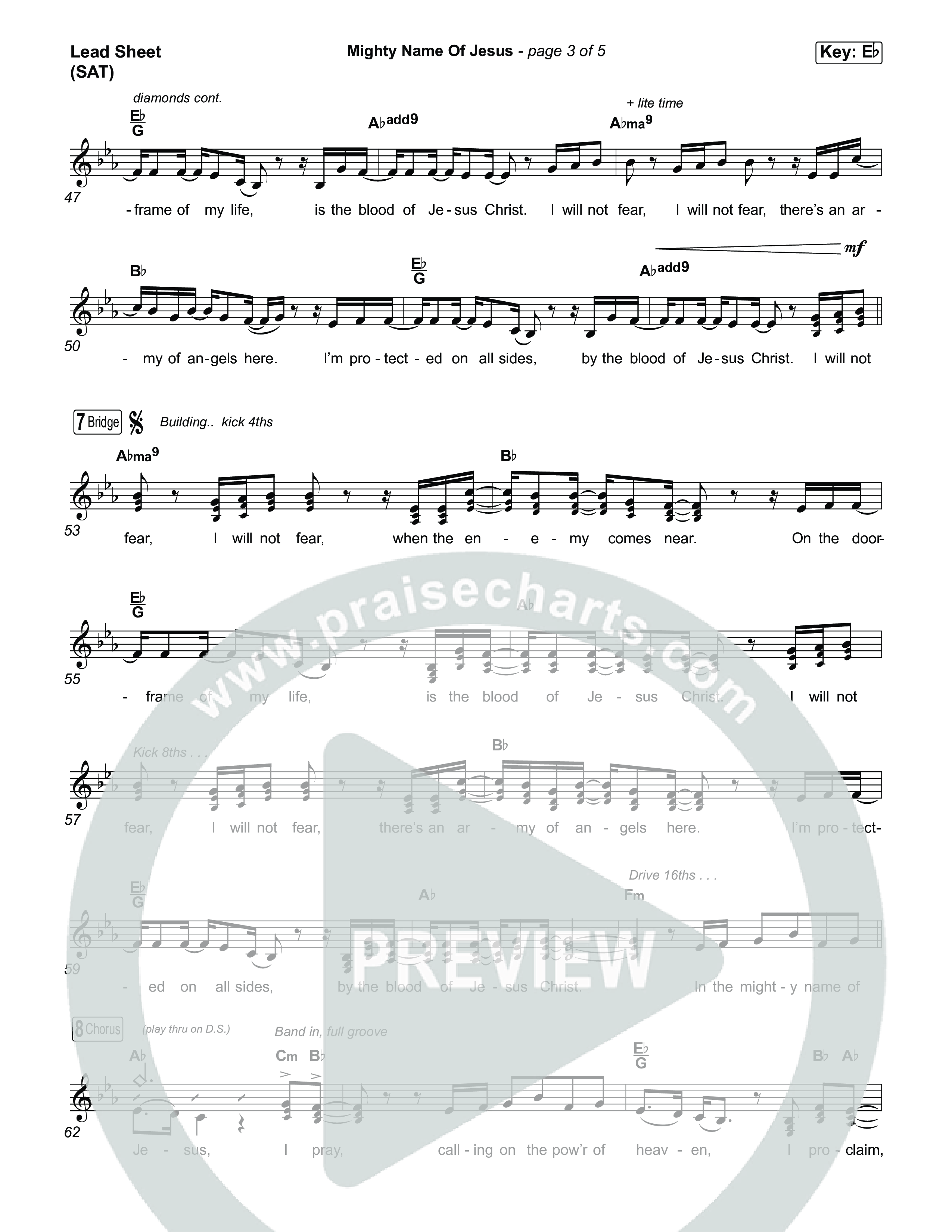 Mighty Name Of Jesus (Choral Anthem SATB) Lead Sheet (SAT) (The Belonging Co / Hope Darst / Arr. Luke Gambill)