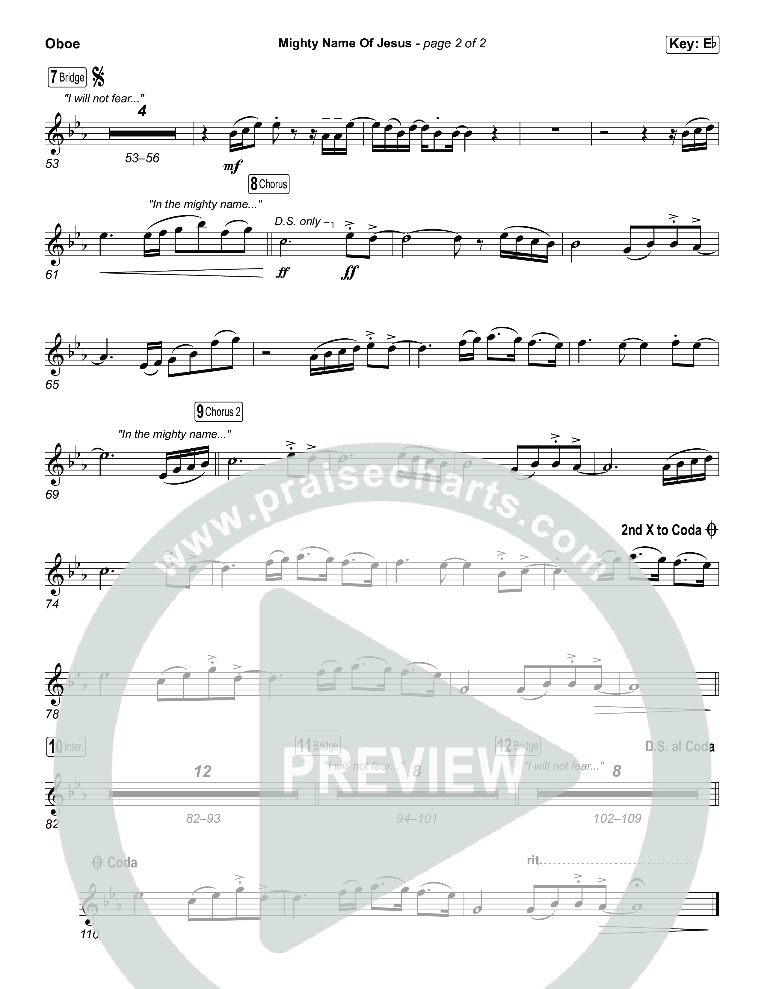 Mighty Name Of Jesus (Choral Anthem SATB) Oboe (The Belonging Co / Hope Darst / Arr. Luke Gambill)