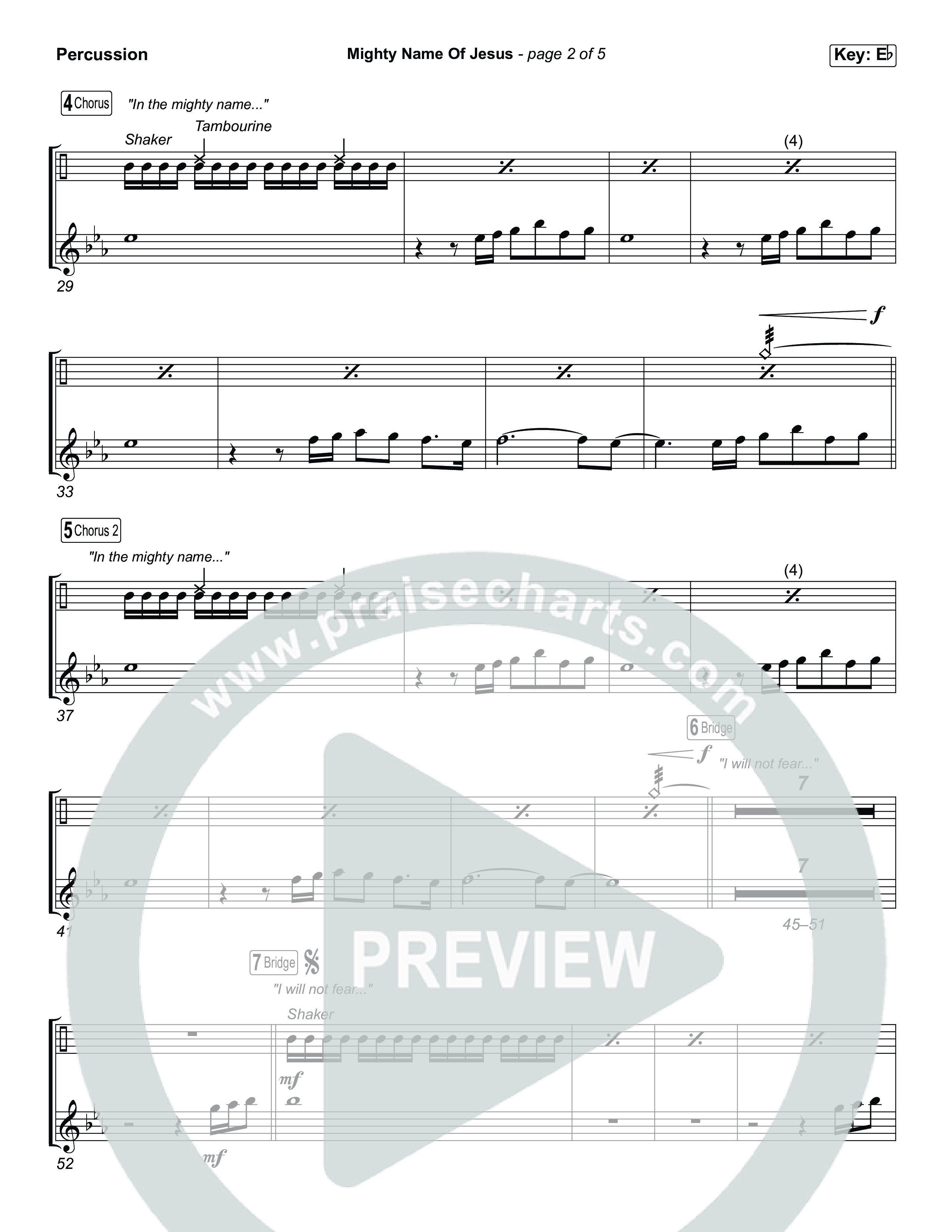 Mighty Name Of Jesus (Choral Anthem SATB) Percussion (The Belonging Co / Hope Darst / Arr. Luke Gambill)