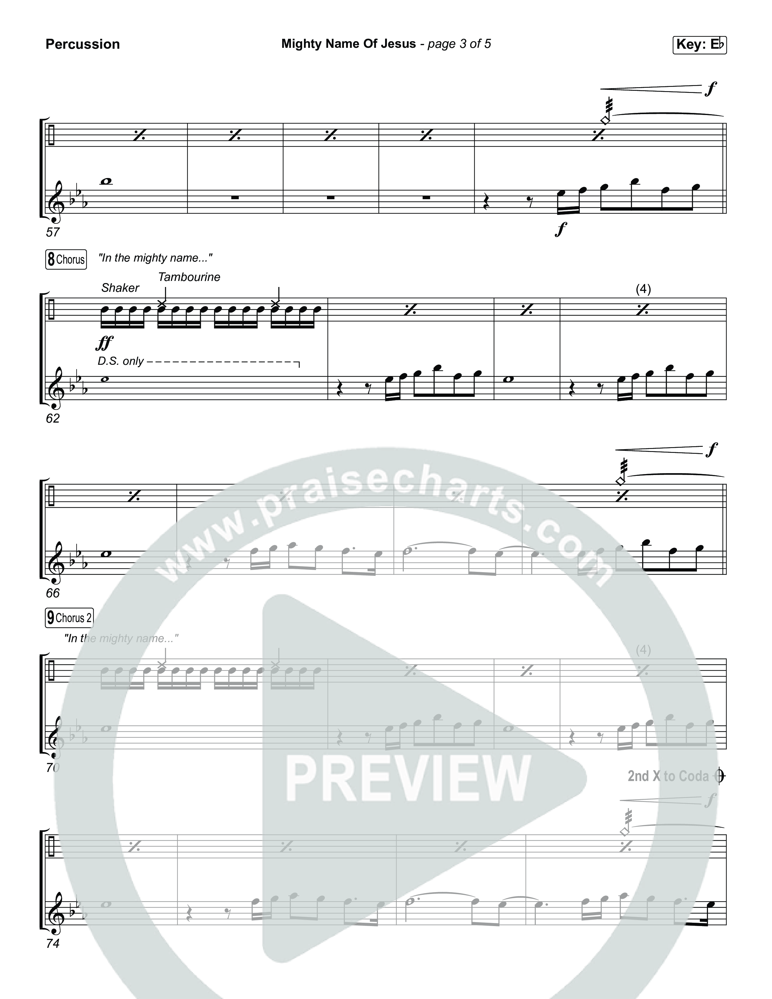 Mighty Name Of Jesus (Choral Anthem SATB) Percussion (The Belonging Co / Hope Darst / Arr. Luke Gambill)