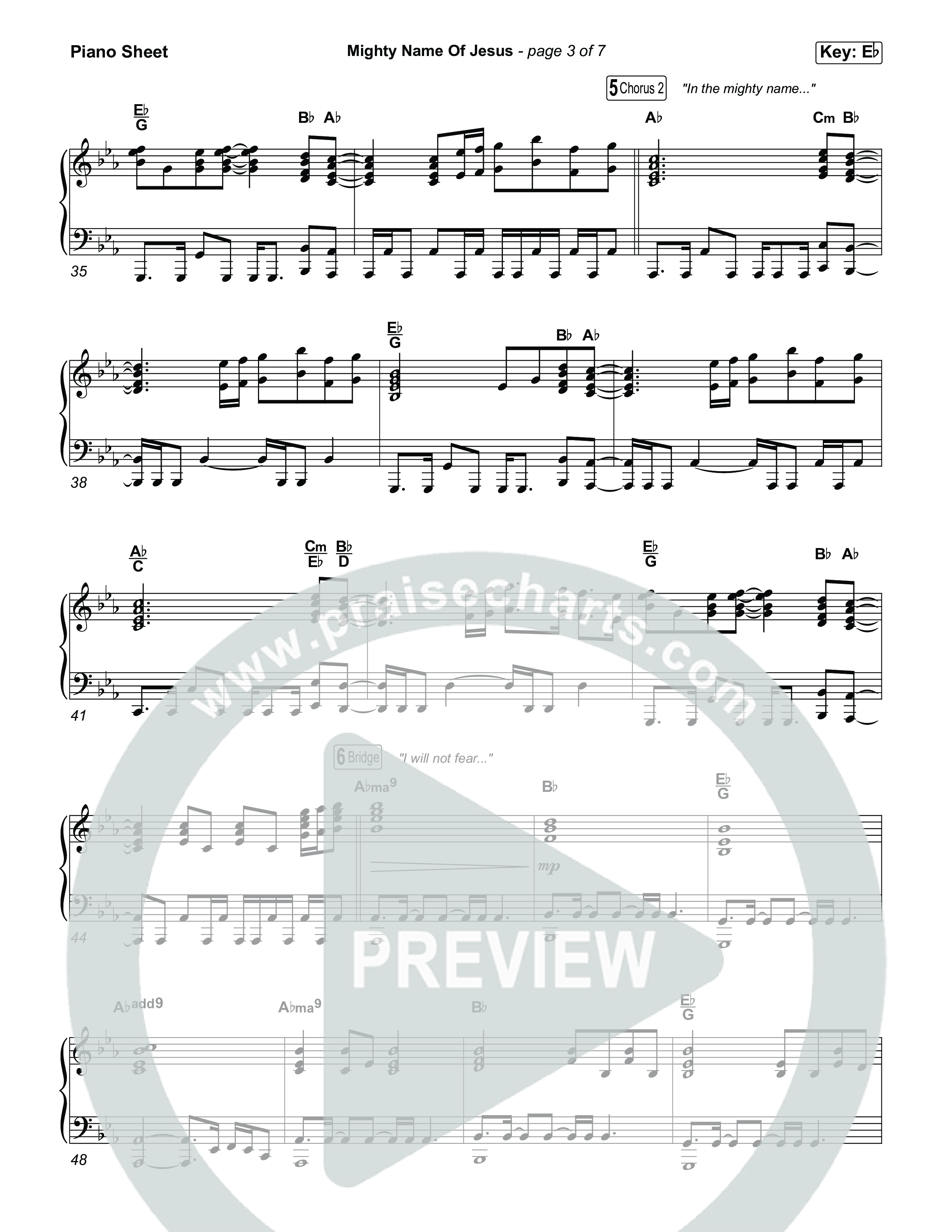 Mighty Name Of Jesus (Choral Anthem SATB) Piano Sheet (The Belonging Co / Hope Darst / Arr. Luke Gambill)