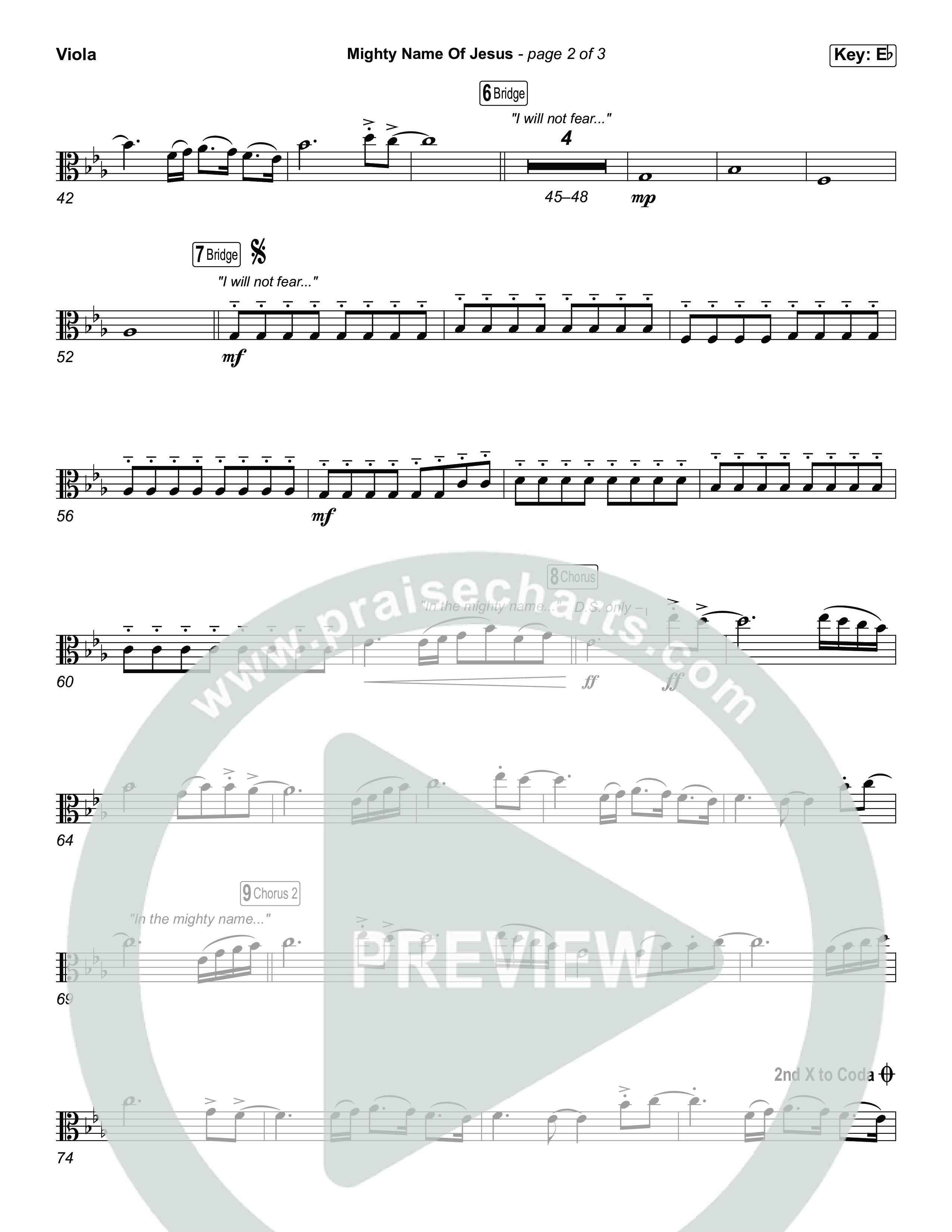 Mighty Name Of Jesus (Choral Anthem SATB) Viola (The Belonging Co / Hope Darst / Arr. Luke Gambill)