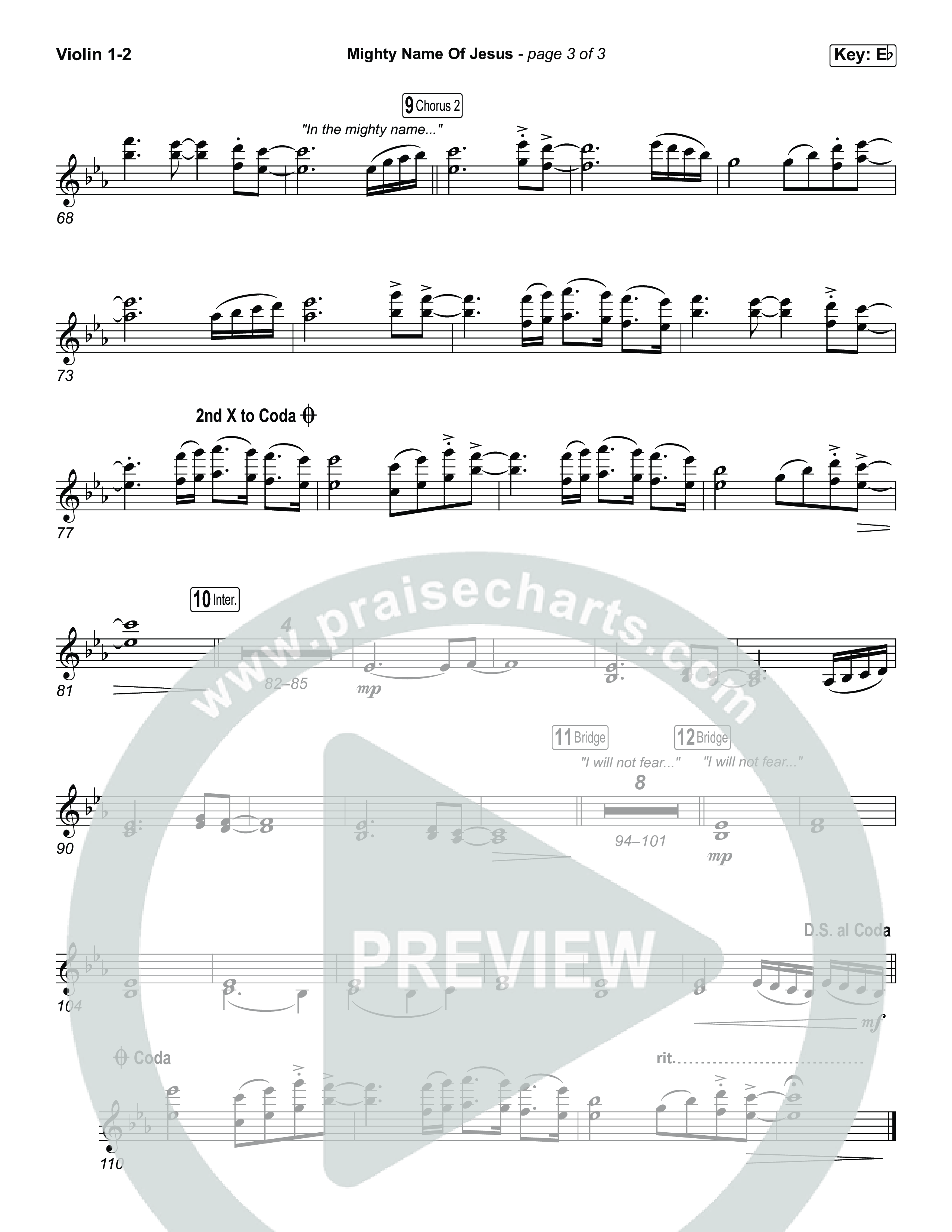 Mighty Name Of Jesus (Choral Anthem SATB) String Pack (The Belonging Co / Hope Darst / Arr. Luke Gambill)