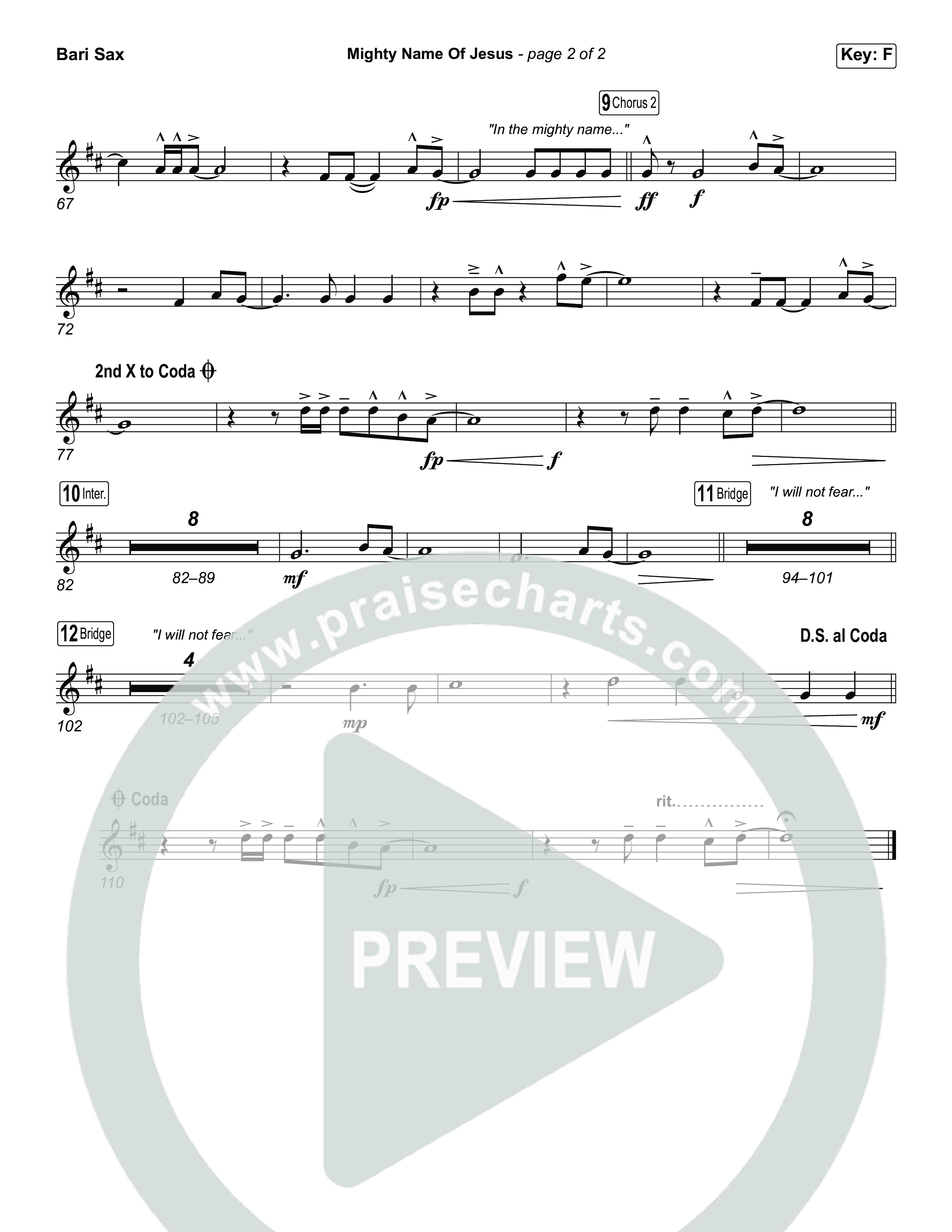 Mighty Name Of Jesus (Worship Choir/SAB) Bari Sax (The Belonging Co / Hope Darst / Arr. Luke Gambill)