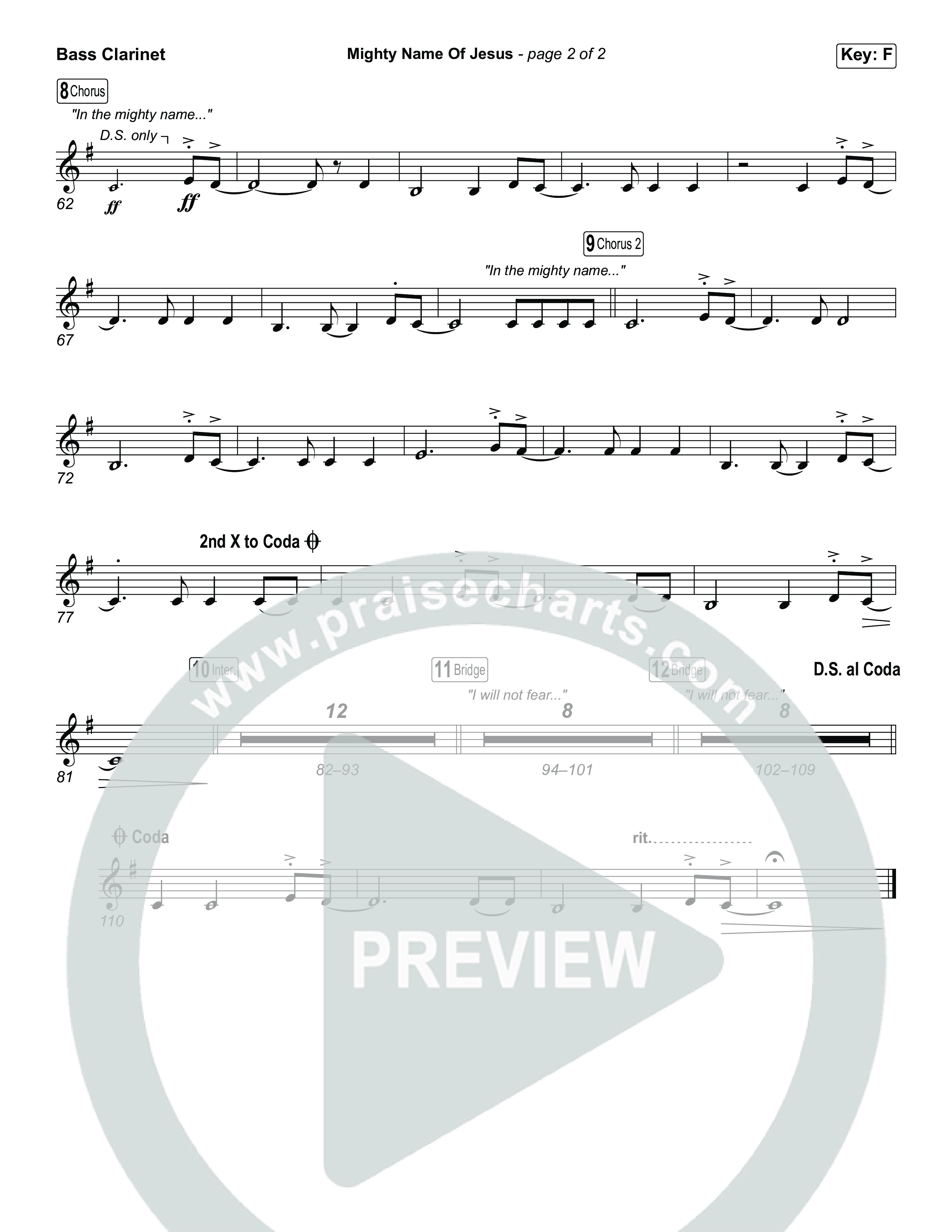 Mighty Name Of Jesus (Worship Choir/SAB) Bass Clarinet (The Belonging Co / Hope Darst / Arr. Luke Gambill)