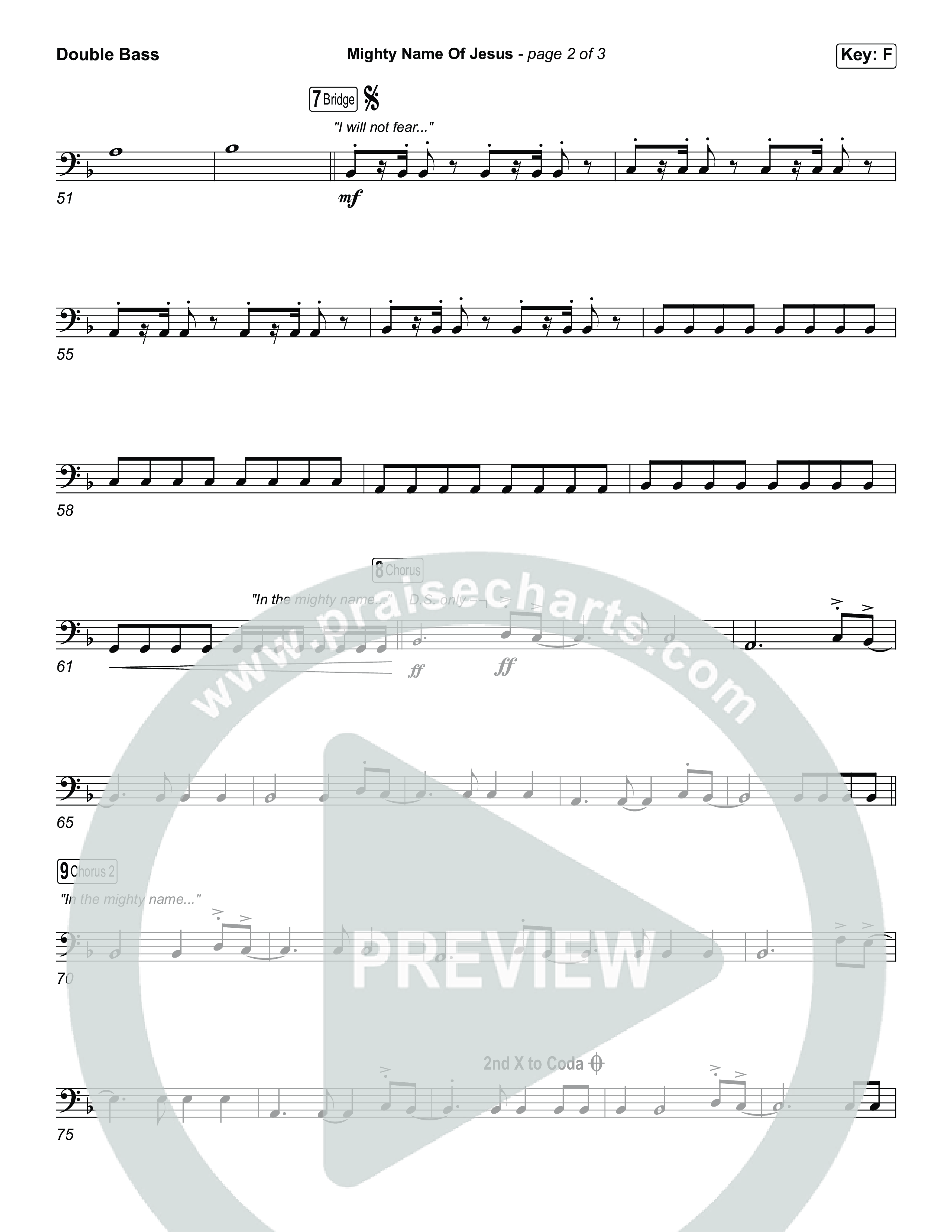 Mighty Name Of Jesus (Worship Choir/SAB) Double Bass (The Belonging Co / Hope Darst / Arr. Luke Gambill)