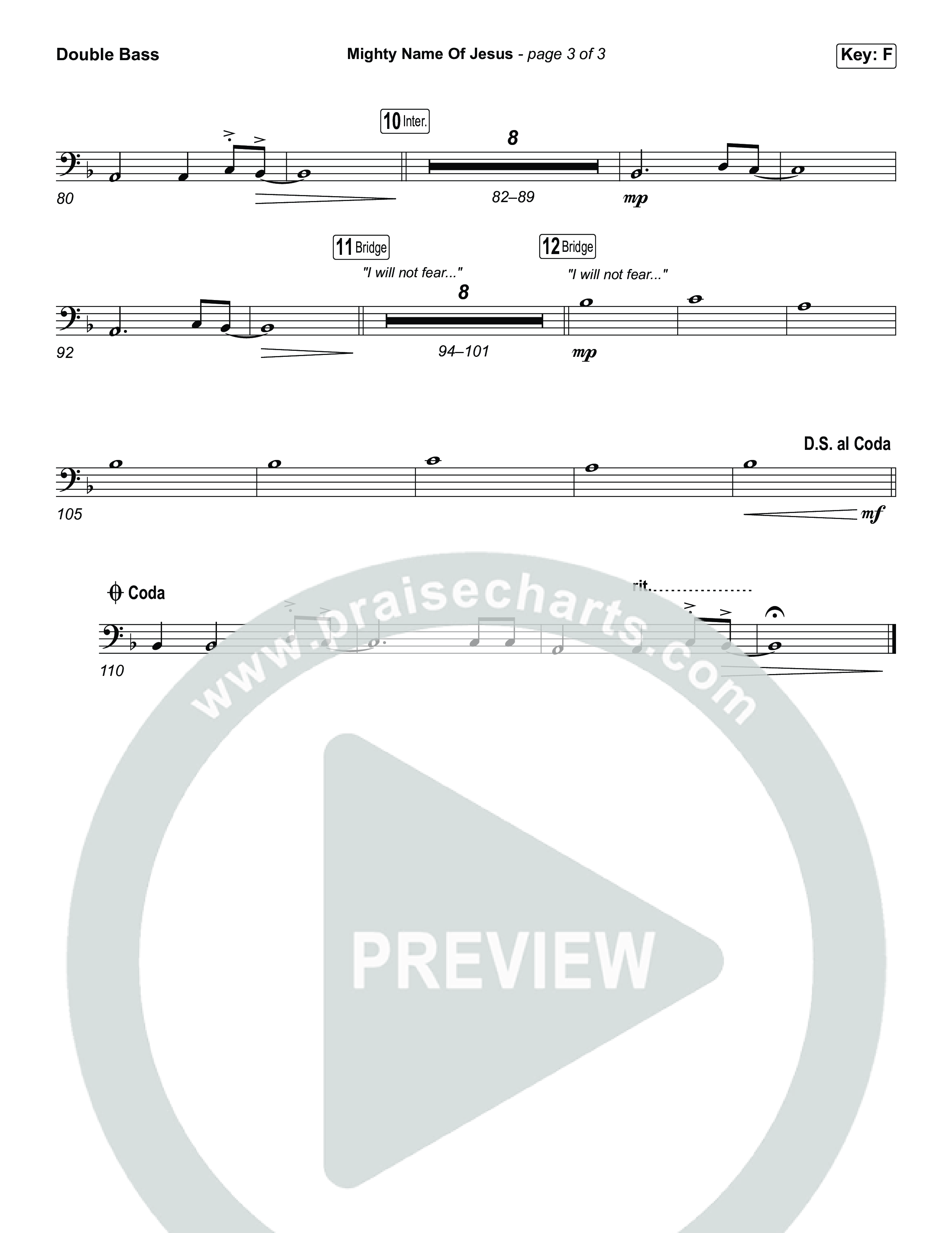 Mighty Name Of Jesus (Worship Choir/SAB) Double Bass (The Belonging Co / Hope Darst / Arr. Luke Gambill)