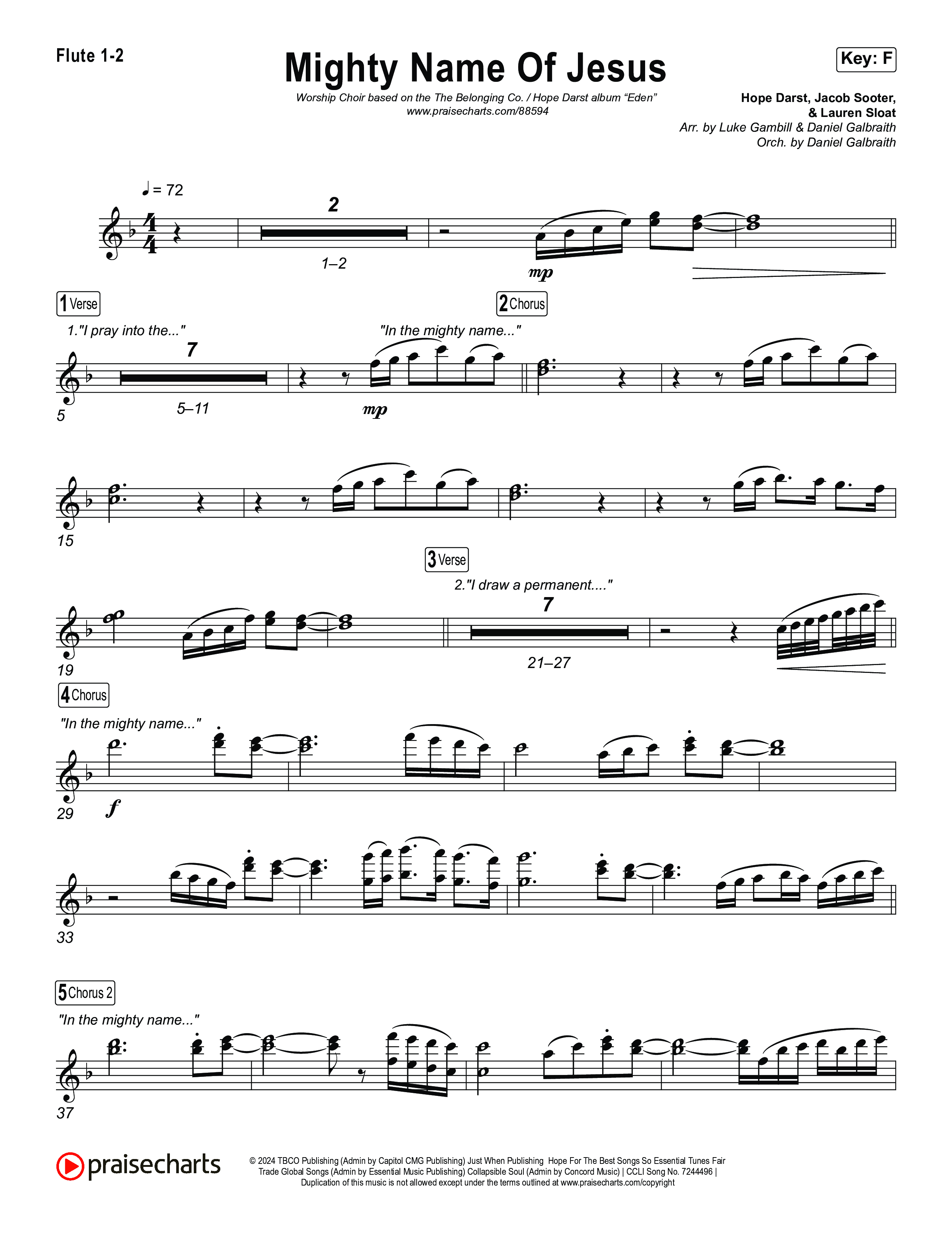 Mighty Name Of Jesus (Worship Choir/SAB) Wind Pack (The Belonging Co / Hope Darst / Arr. Luke Gambill)