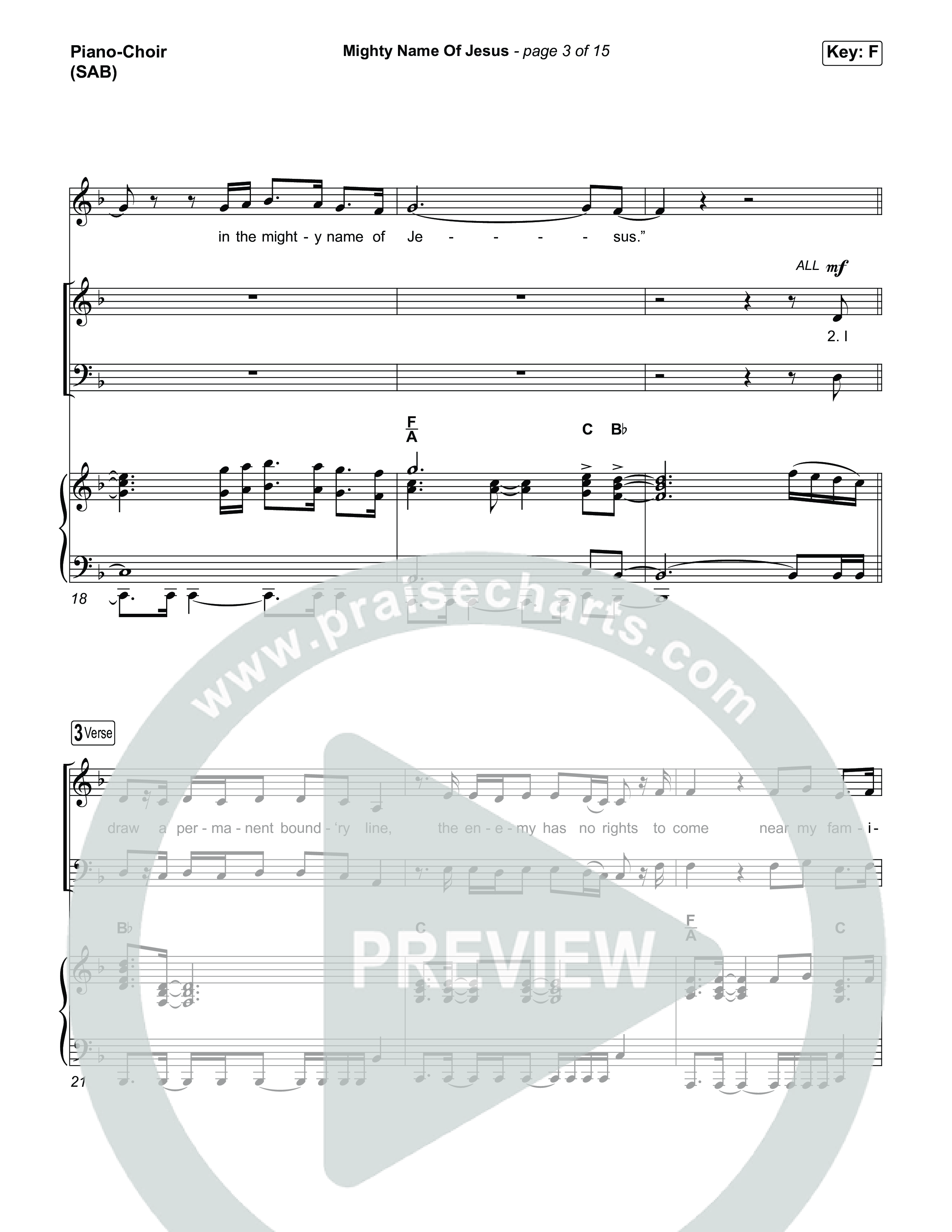 Mighty Name Of Jesus (Worship Choir/SAB) Piano/Choir (SAB) (The Belonging Co / Hope Darst / Arr. Luke Gambill)