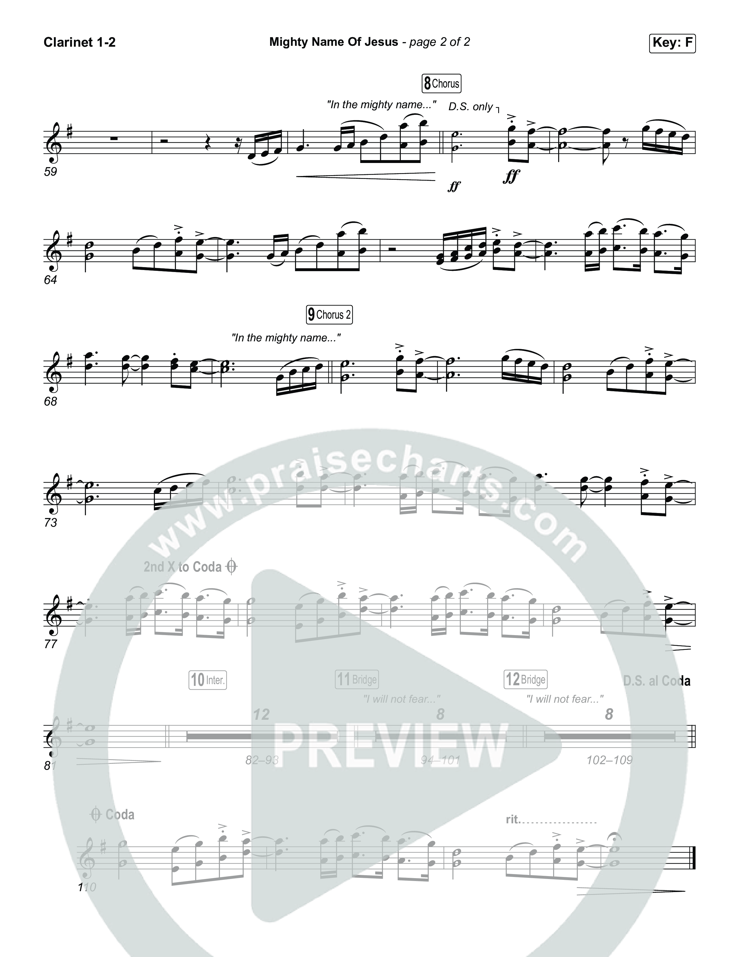 Mighty Name Of Jesus (Unison/2-Part) Clarinet 1/2 (The Belonging Co / Hope Darst / Arr. Luke Gambill)