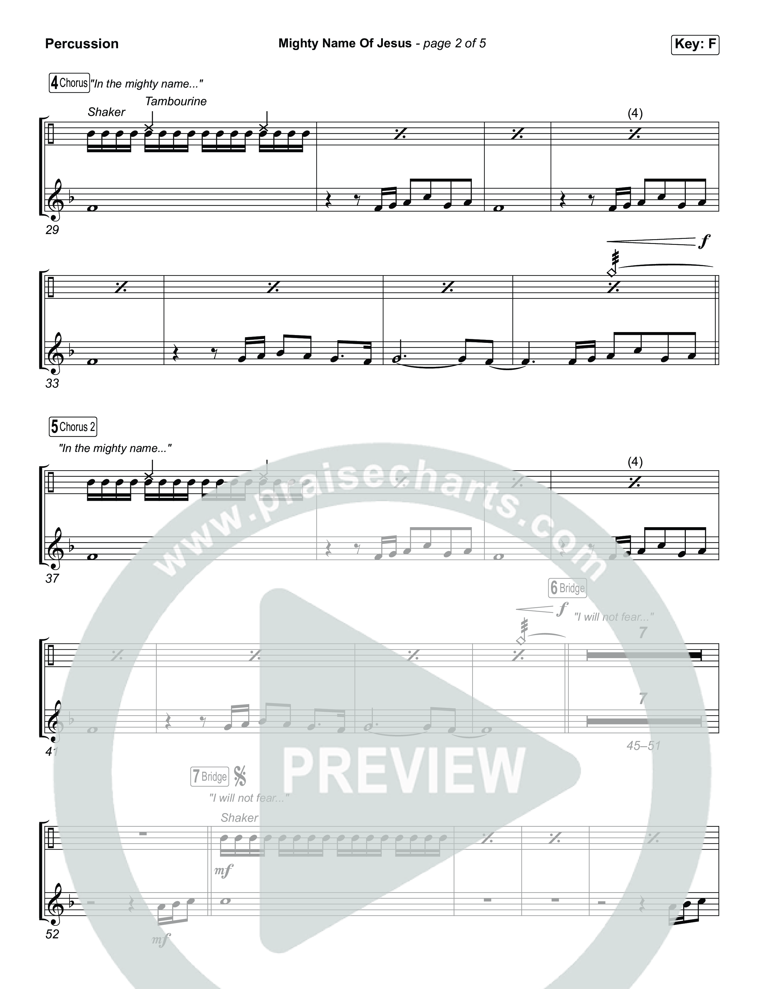 Mighty Name Of Jesus (Unison/2-Part) Percussion (The Belonging Co / Hope Darst / Arr. Luke Gambill)