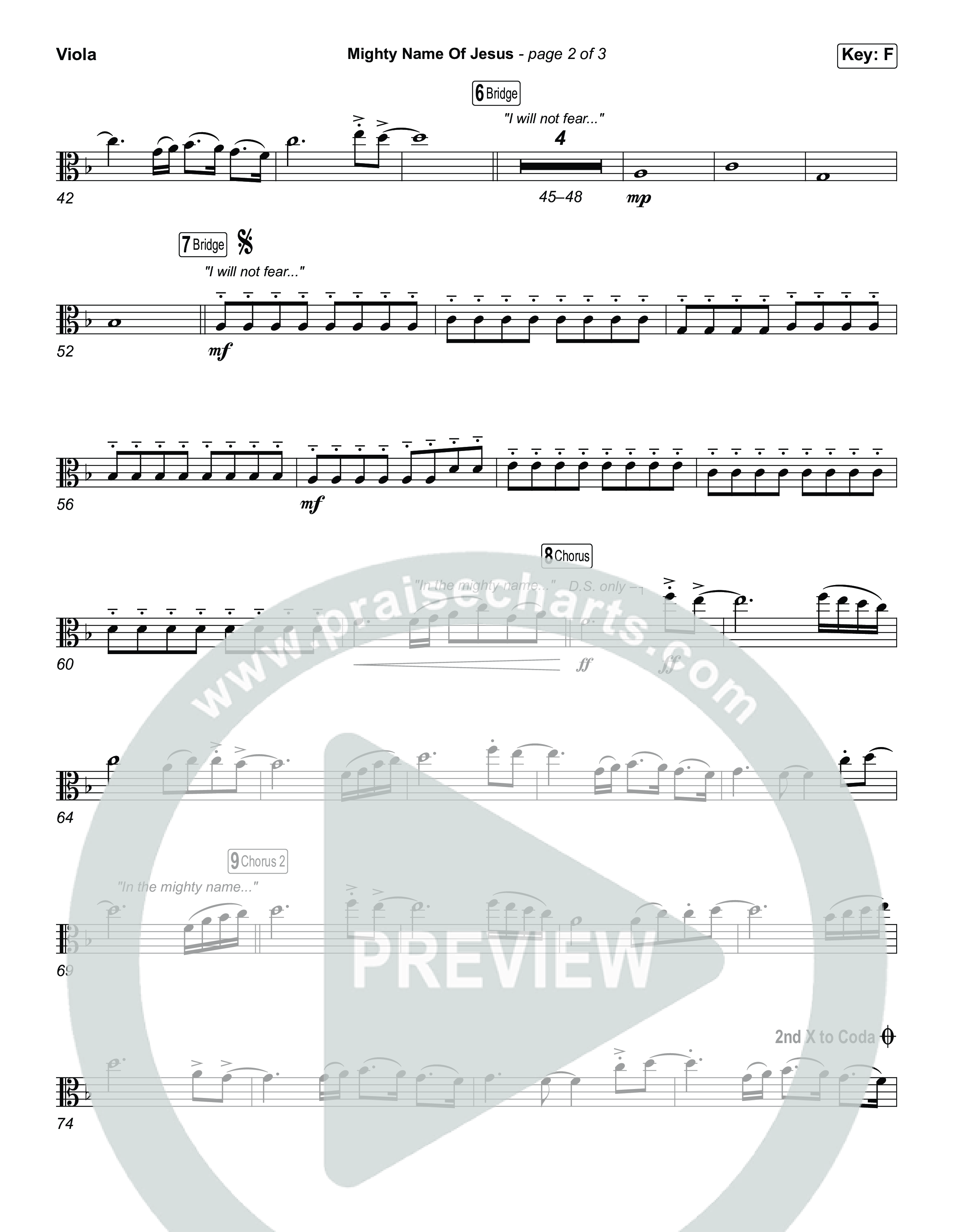 Mighty Name Of Jesus (Unison/2-Part) Viola (The Belonging Co / Hope Darst / Arr. Luke Gambill)