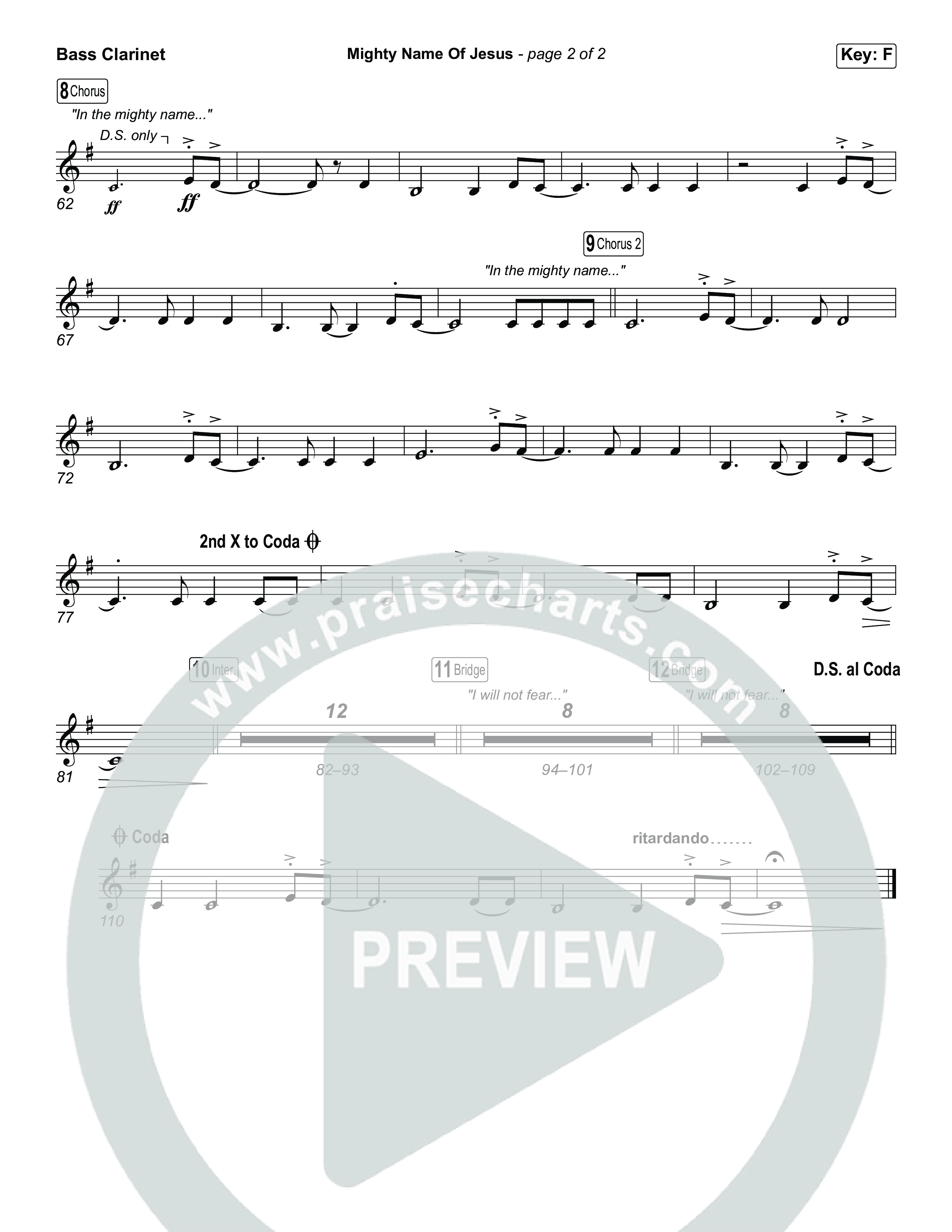 Mighty Name Of Jesus (Sing It Now) Bass Clarinet (The Belonging Co / Hope Darst / Arr. Luke Gambill)