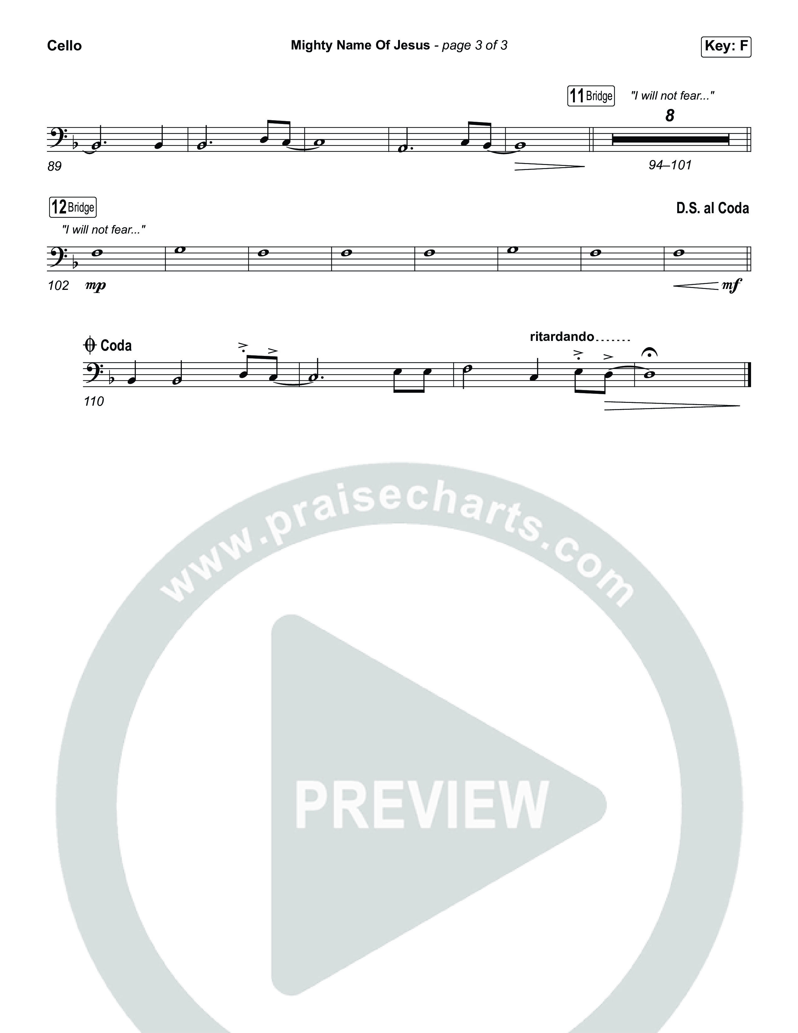 Mighty Name Of Jesus (Sing It Now) Cello (The Belonging Co / Hope Darst / Arr. Luke Gambill)