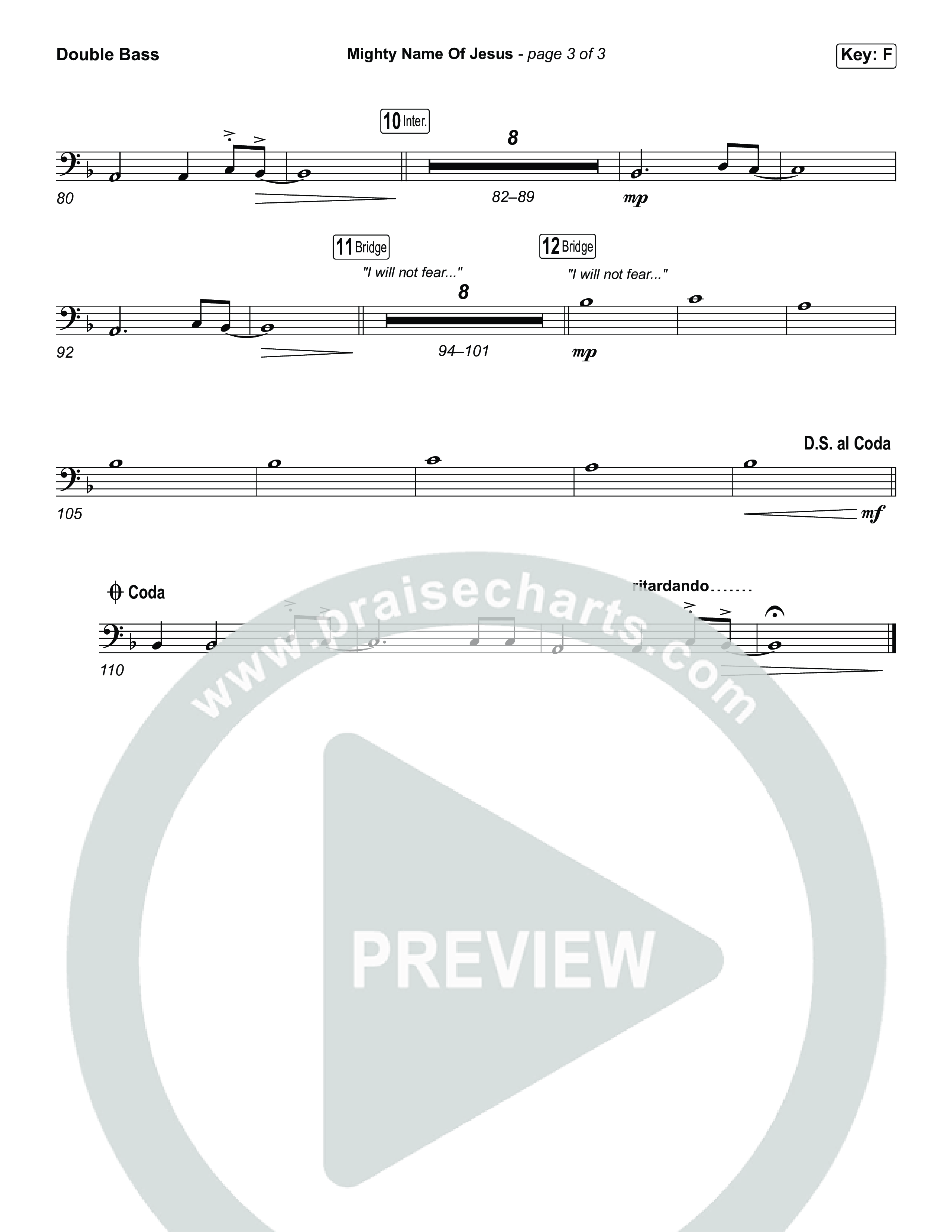 Mighty Name Of Jesus (Sing It Now) Double Bass (The Belonging Co / Hope Darst / Arr. Luke Gambill)