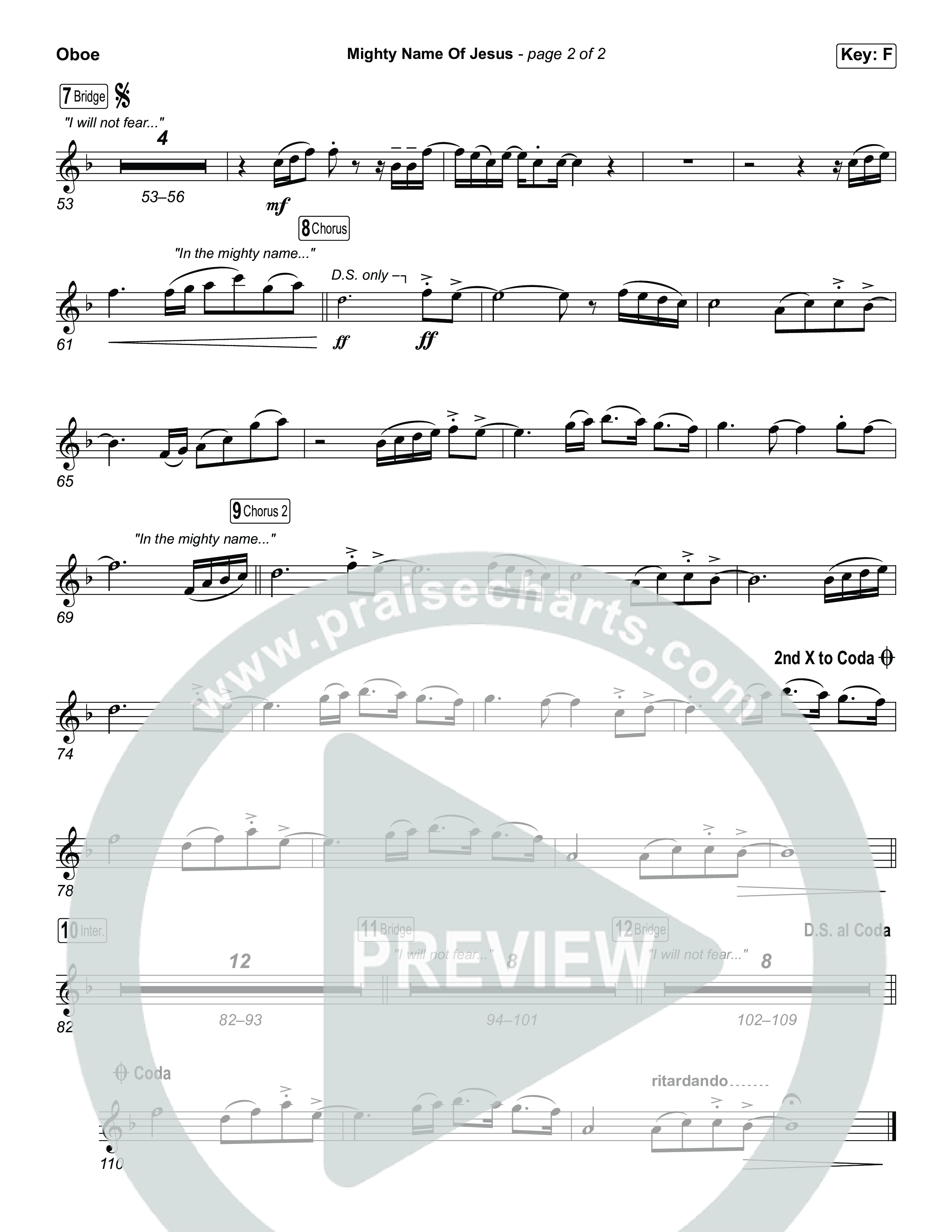 Mighty Name Of Jesus (Sing It Now) Oboe (The Belonging Co / Hope Darst / Arr. Luke Gambill)