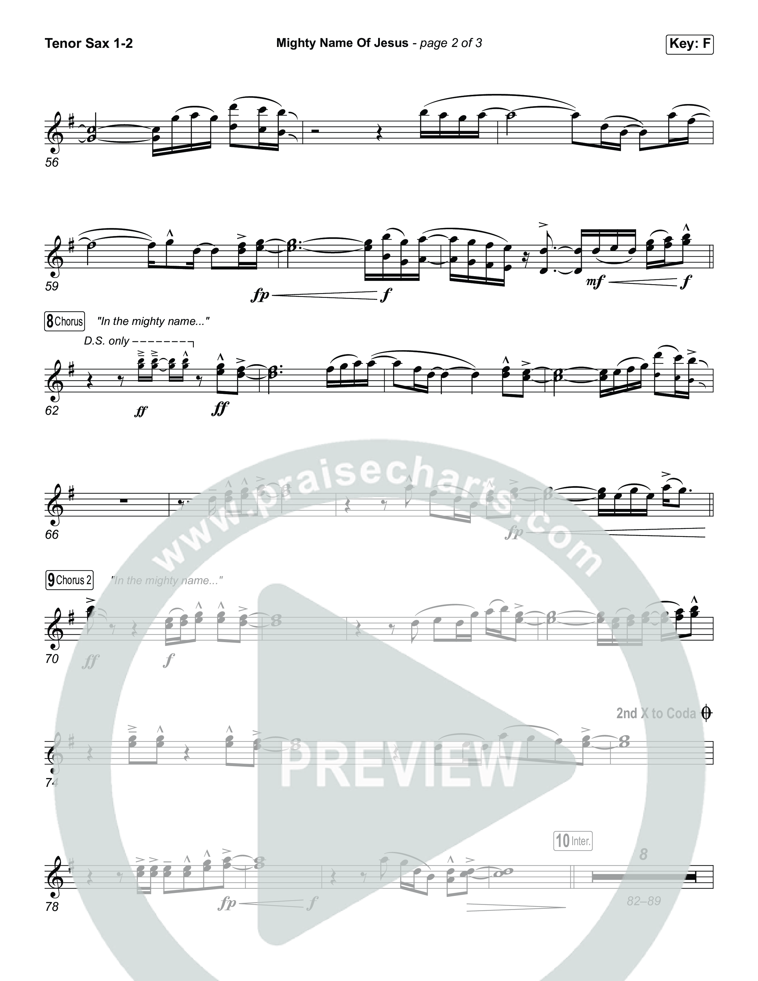 Mighty Name Of Jesus (Sing It Now) Tenor Sax 1/2 (The Belonging Co / Hope Darst / Arr. Luke Gambill)