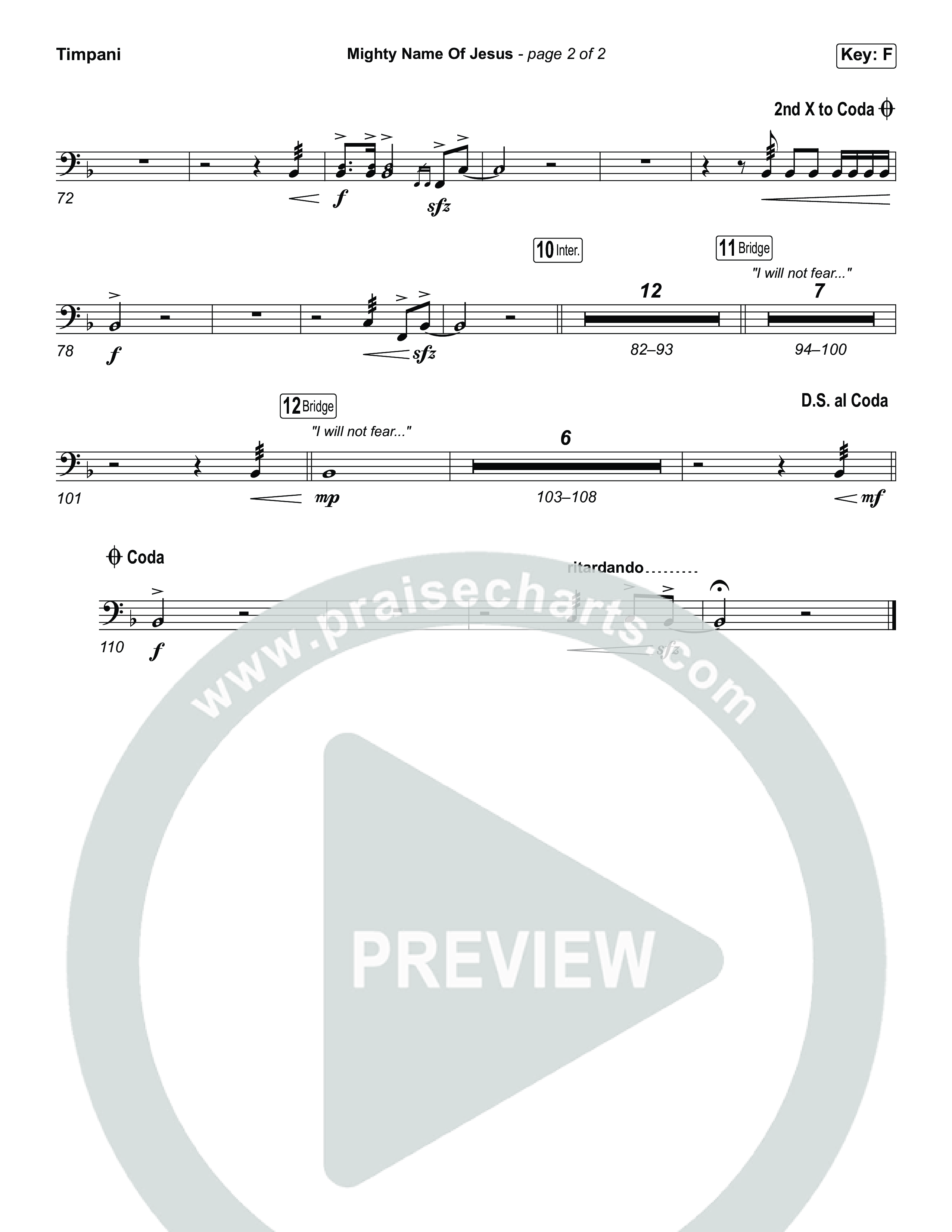 Mighty Name Of Jesus (Sing It Now) Timpani (The Belonging Co / Hope Darst / Arr. Luke Gambill)