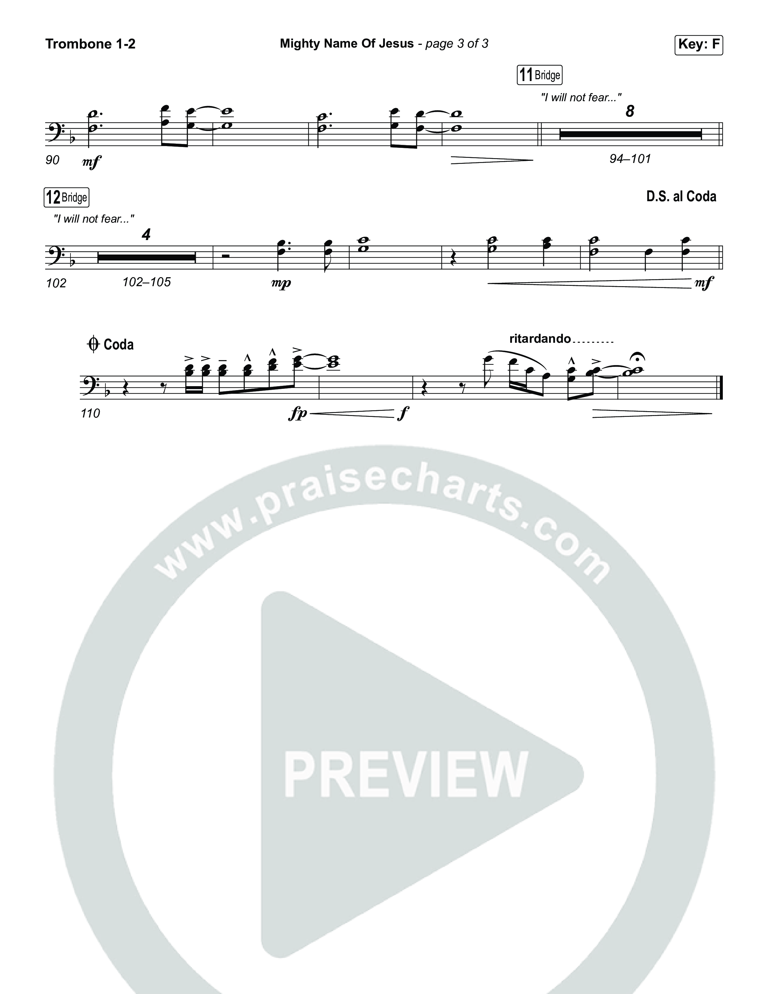 Mighty Name Of Jesus (Sing It Now) Trombone 1/2 (The Belonging Co / Hope Darst / Arr. Luke Gambill)