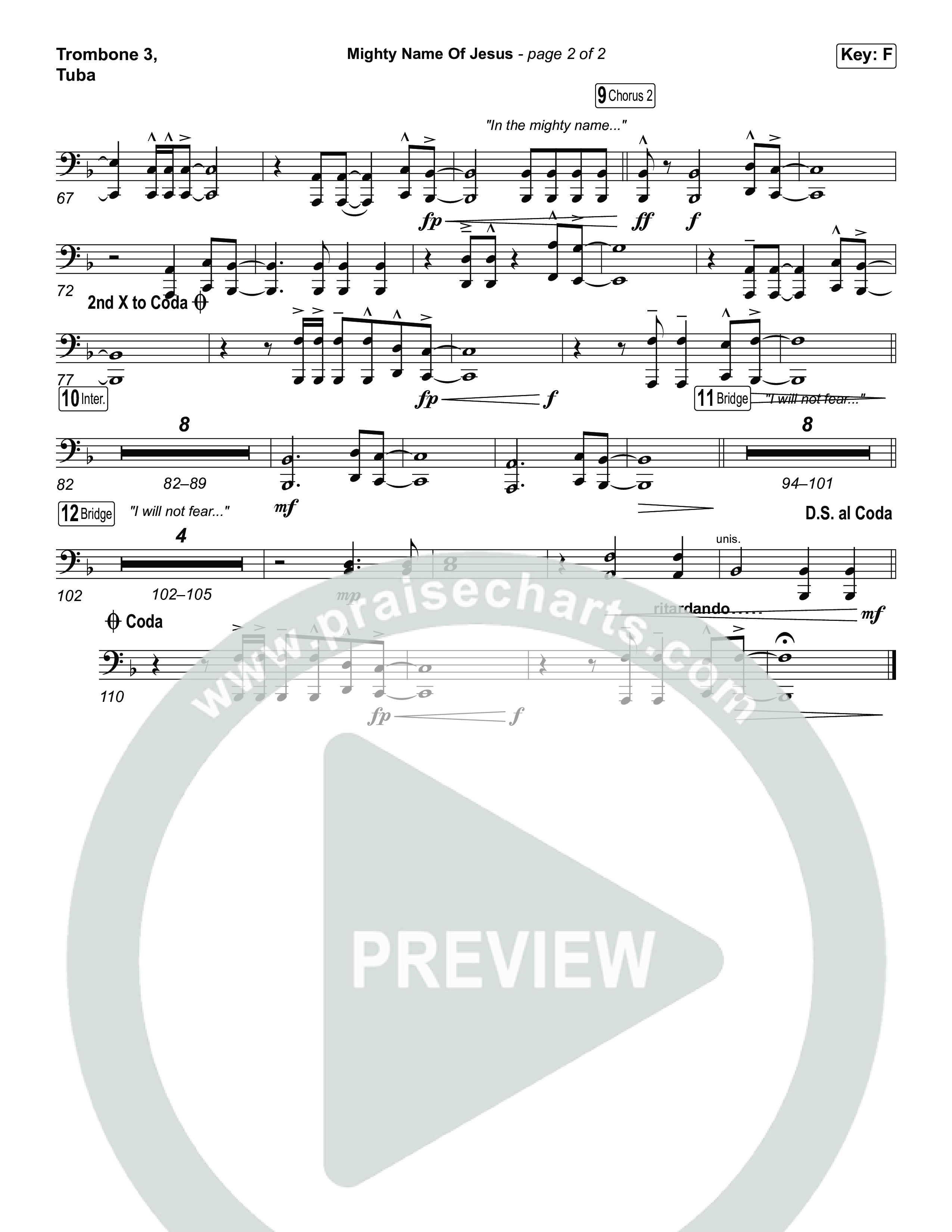 Mighty Name Of Jesus (Sing It Now) Trombone 3/Tuba (The Belonging Co / Hope Darst / Arr. Luke Gambill)