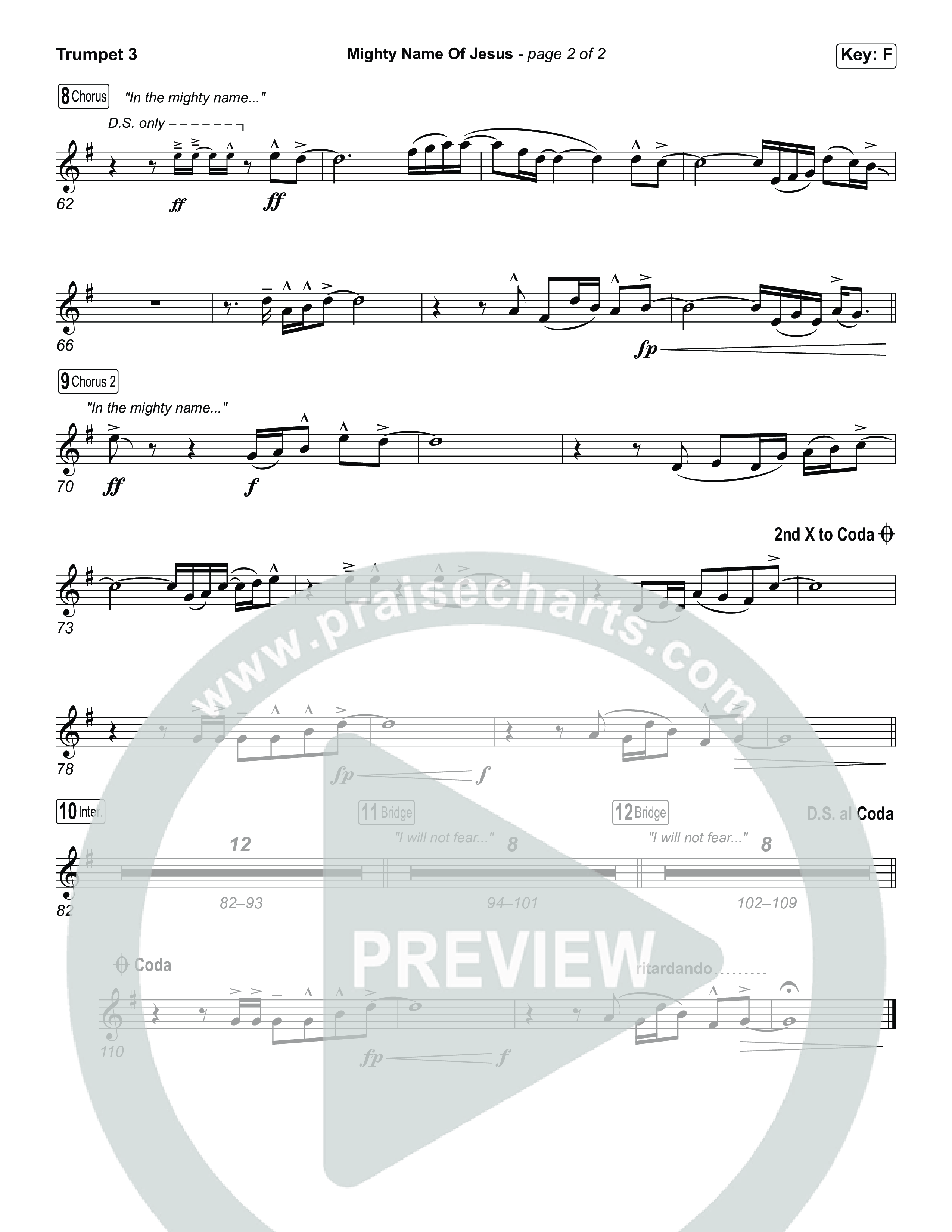 Mighty Name Of Jesus (Sing It Now) Trumpet 3 (The Belonging Co / Hope Darst / Arr. Luke Gambill)