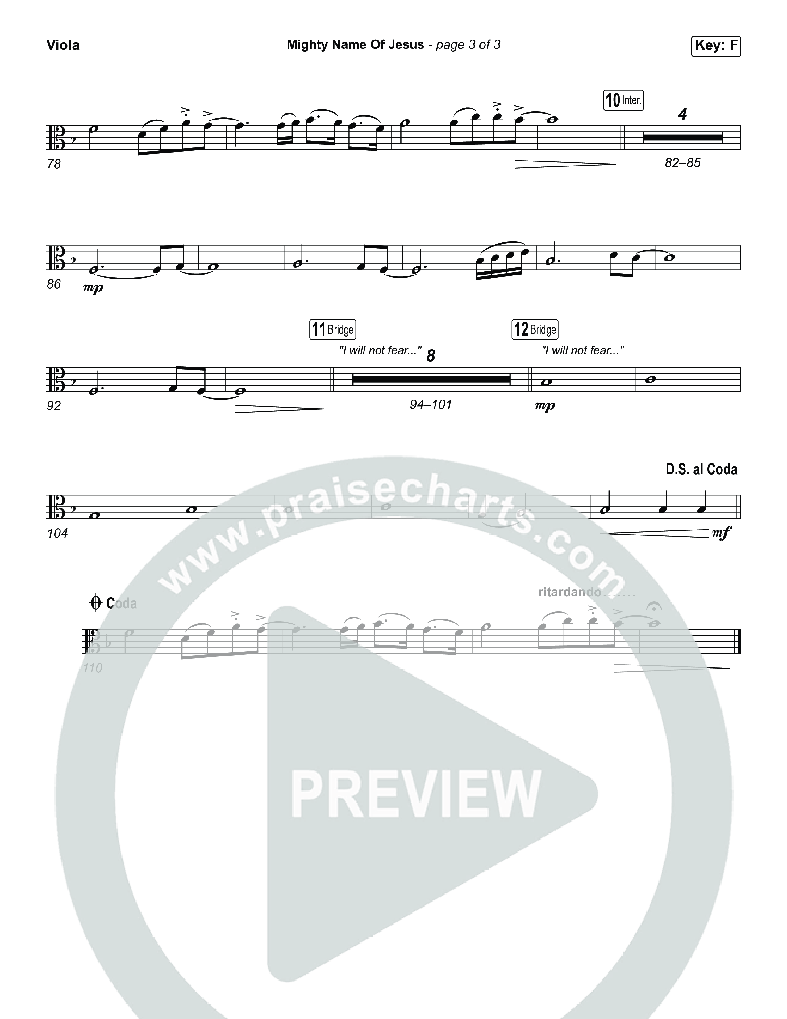 Mighty Name Of Jesus (Sing It Now) Viola (The Belonging Co / Hope Darst / Arr. Luke Gambill)