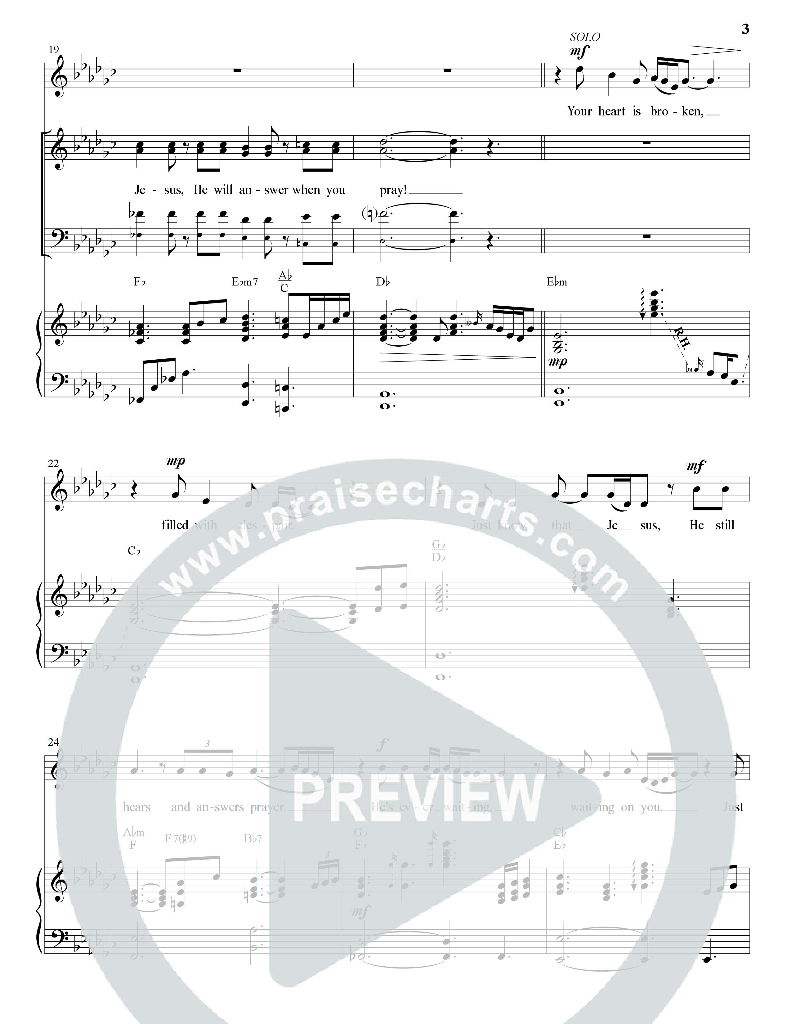 Pray (Choral Anthem SATB) Anthem (SATB/Piano) (The Brooklyn Tabernacle Choir / Arr. Carol Cymbala / Orch. Bradley Knight)