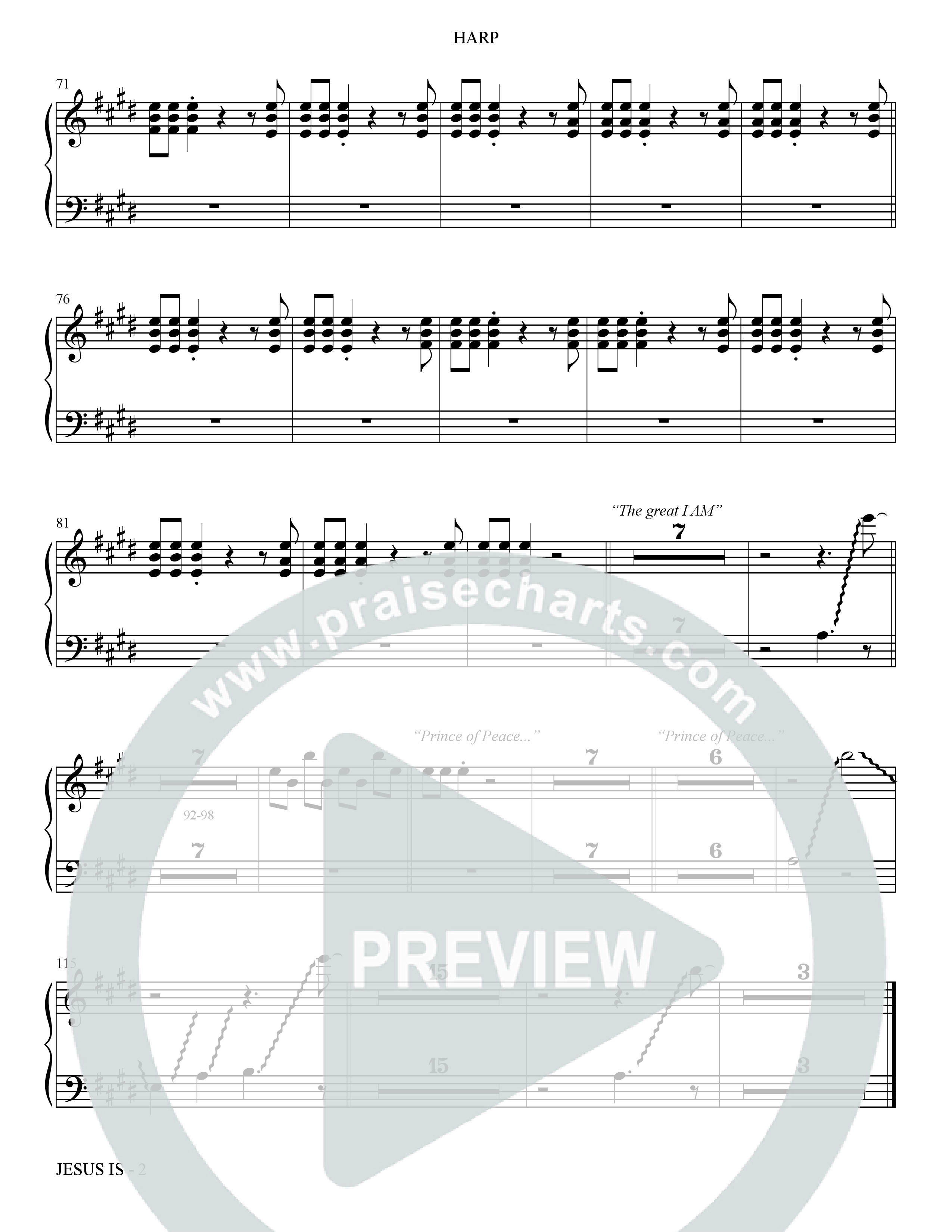 Jesus Is (Choral Anthem SATB) Harp (The Brooklyn Tabernacle Choir / Arr. Carol Cymbala / Orch. J. Daniel Smith)