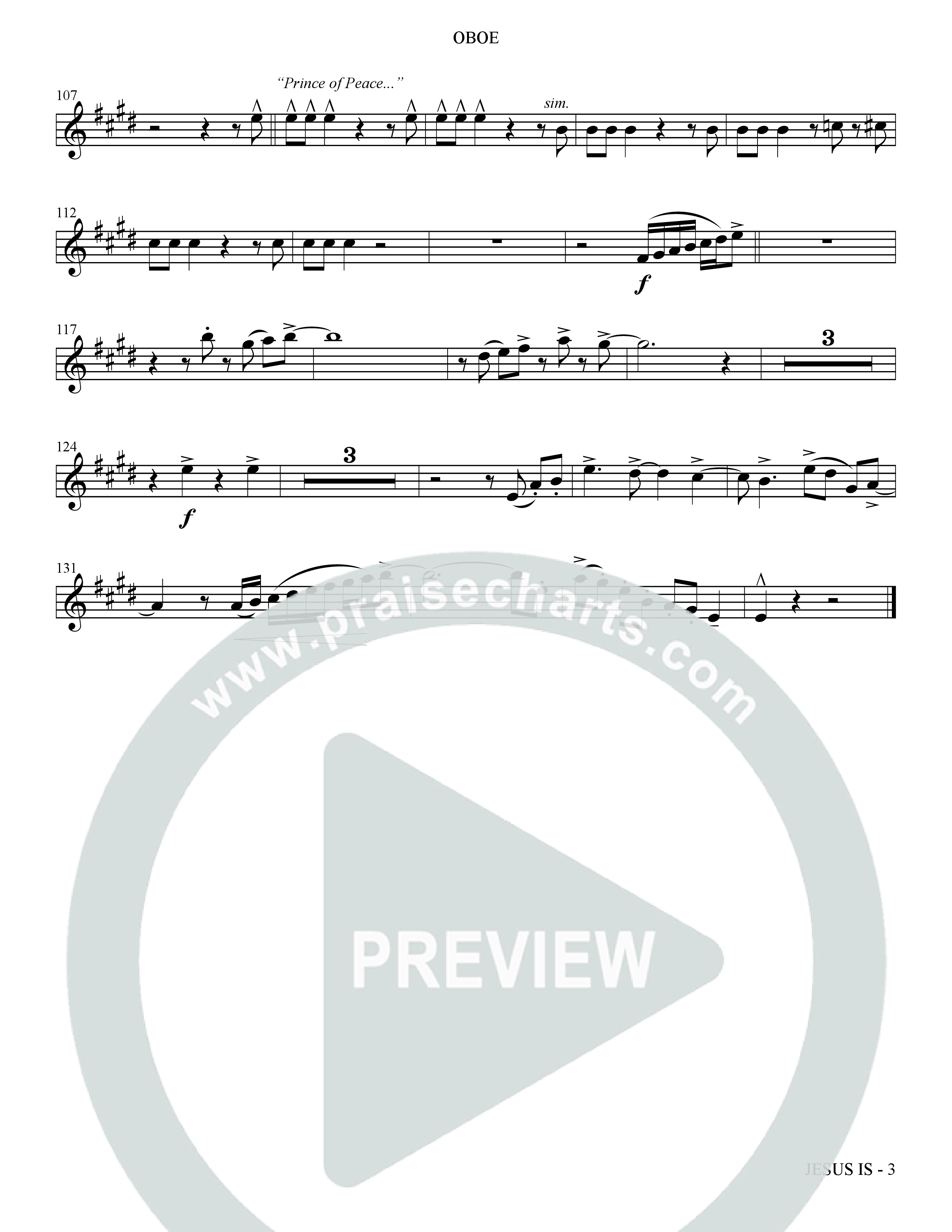 Jesus Is (Choral Anthem SATB) Oboe (The Brooklyn Tabernacle Choir / Arr. Carol Cymbala / Orch. J. Daniel Smith)