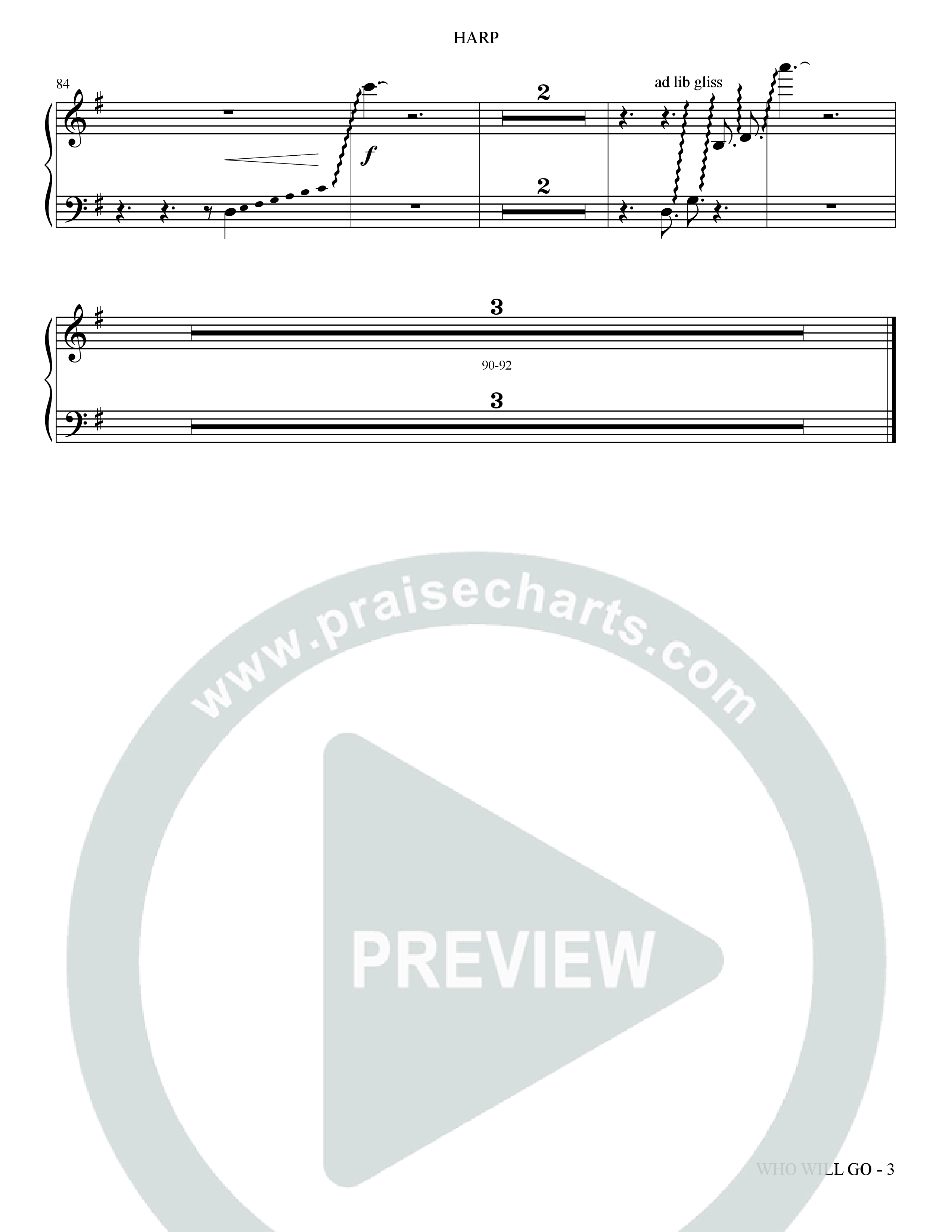 Who Will Go (Choral Anthem SATB) Harp (The Brooklyn Tabernacle Choir / Arr. Carol Cymbala / Orch. Bradley Knight / Orch. Oliver Wells)