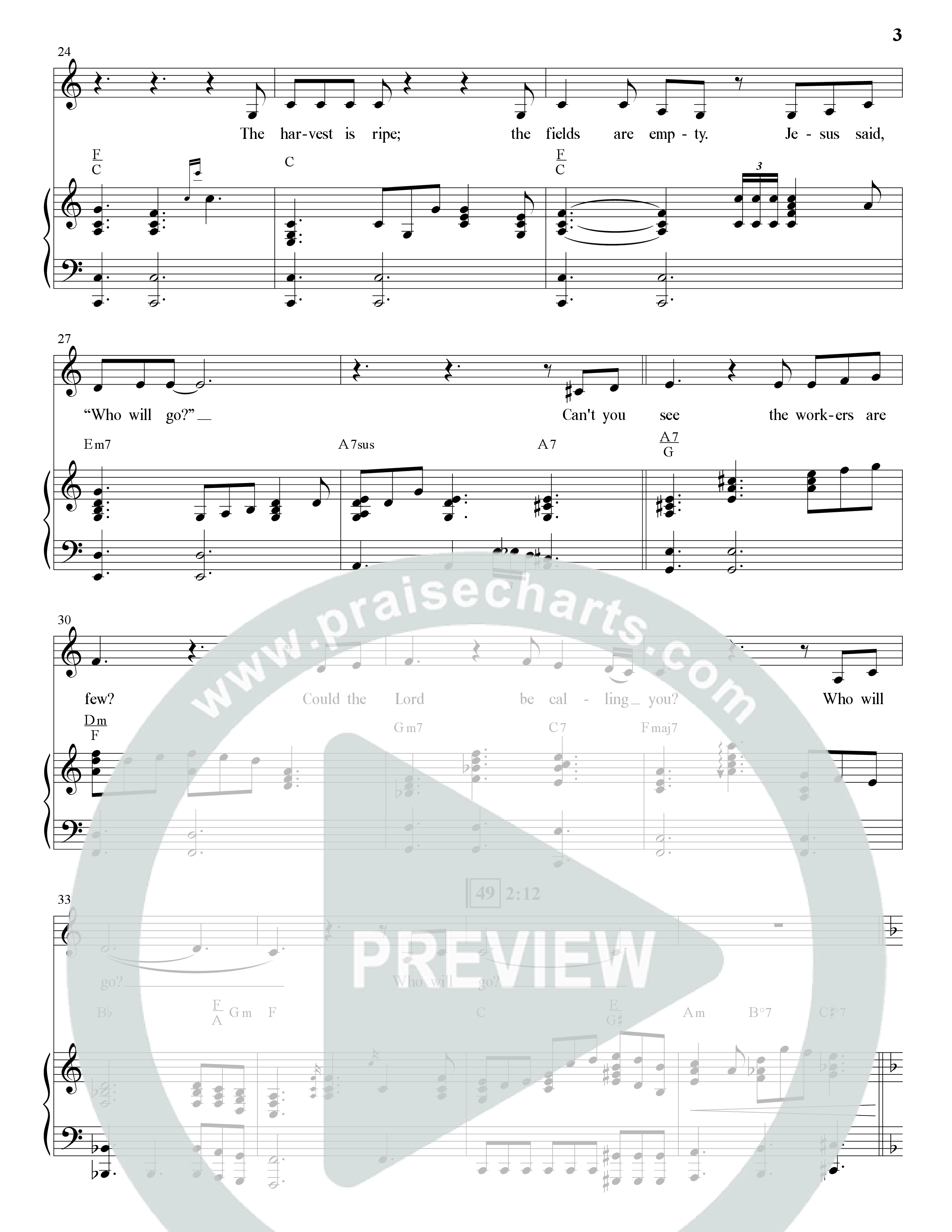 Who Will Go (Choral Anthem SATB) Anthem (SATB/Piano) (The Brooklyn Tabernacle Choir / Arr. Carol Cymbala / Orch. Bradley Knight / Orch. Oliver Wells)