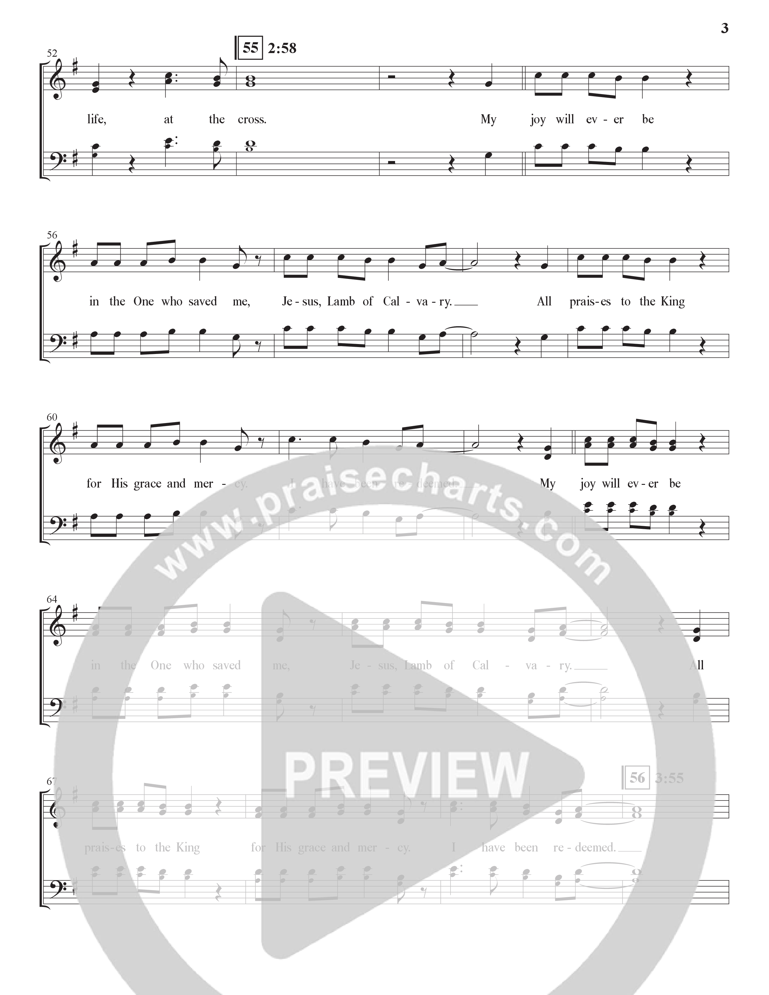 At The Cross (Choral Anthem SATB) Choir Sheet (SATB) (The Brooklyn Tabernacle Choir / Arr. Carol Cymbala)