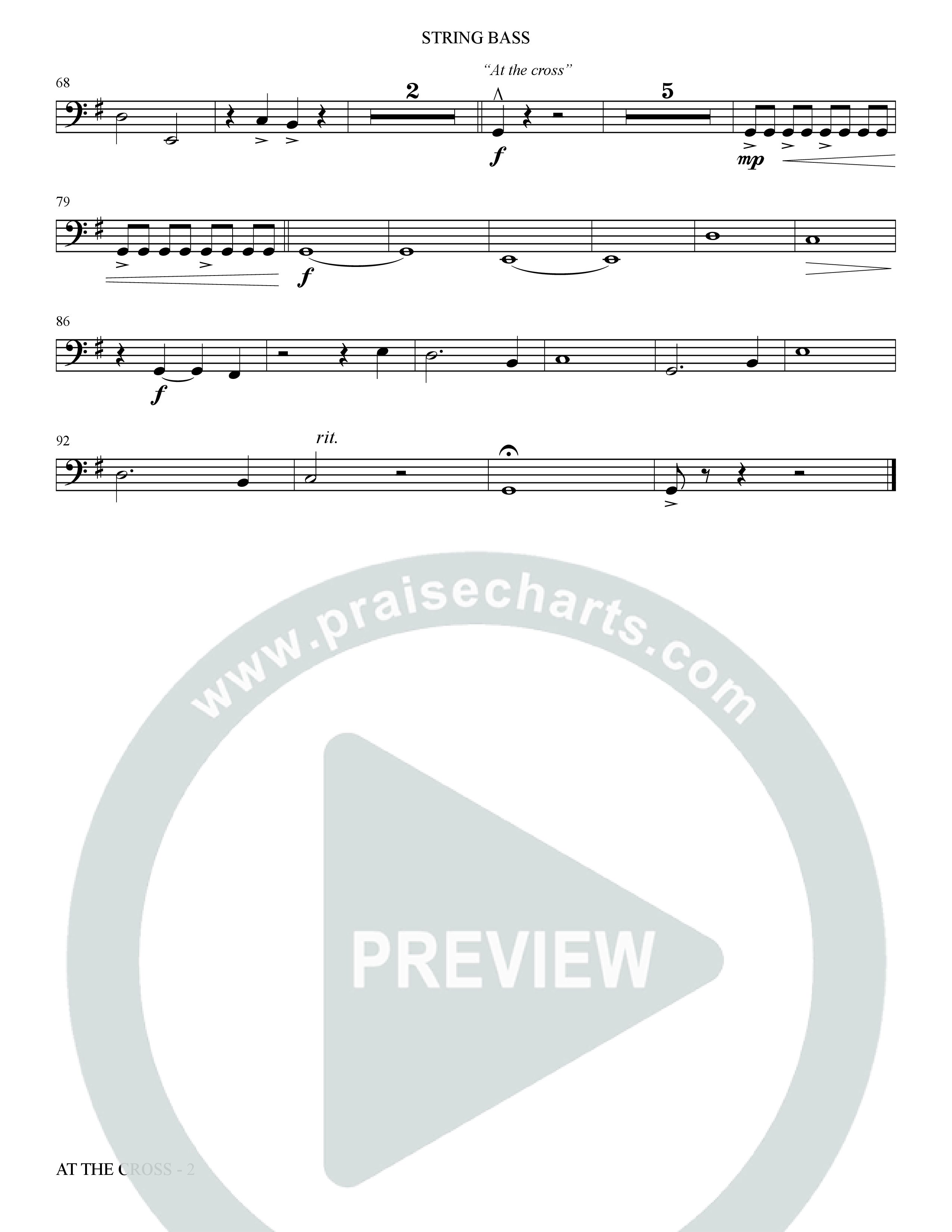 At The Cross (Choral Anthem SATB) String Bass (The Brooklyn Tabernacle Choir / Arr. Carol Cymbala)