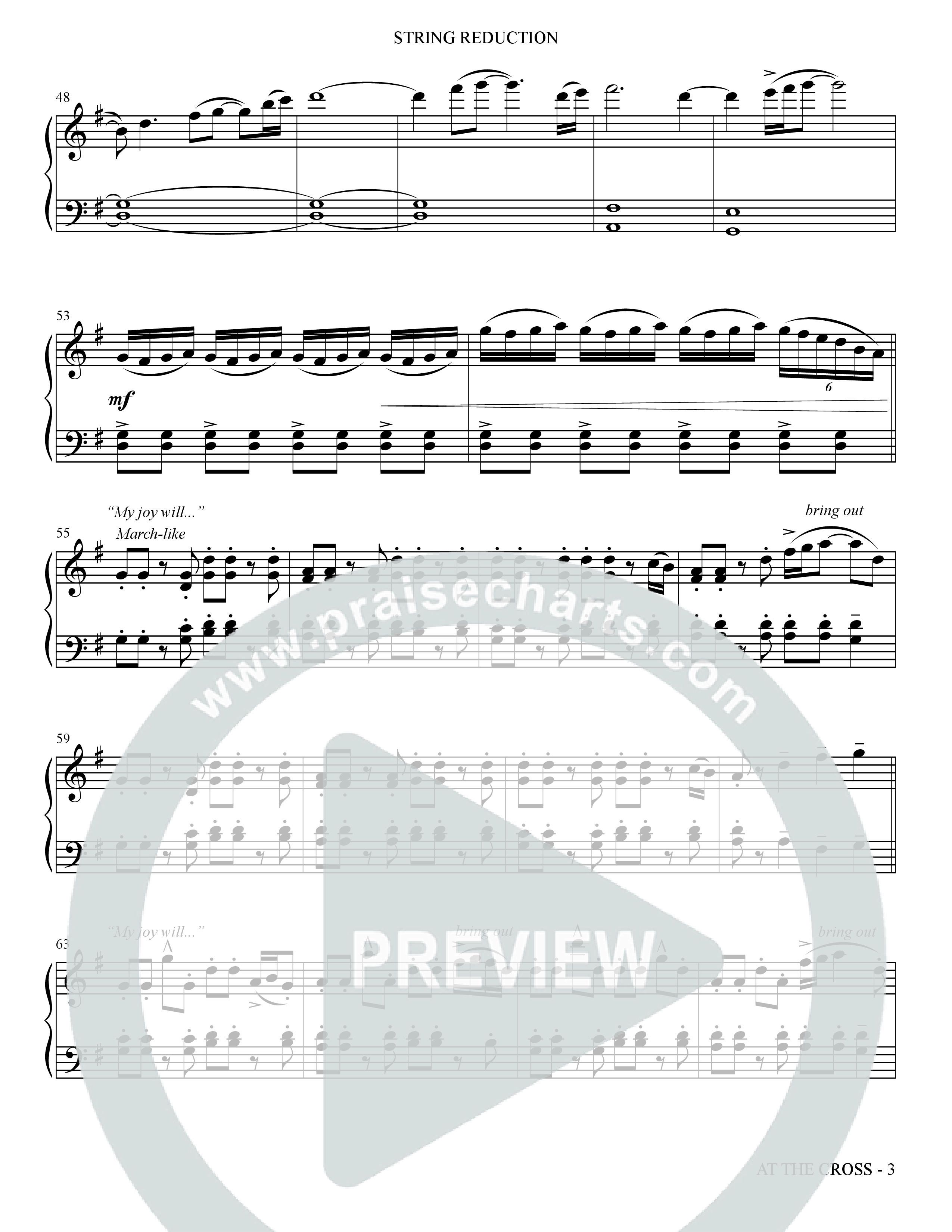 At The Cross (Choral Anthem SATB) String Reduction (The Brooklyn Tabernacle Choir / Arr. Carol Cymbala)
