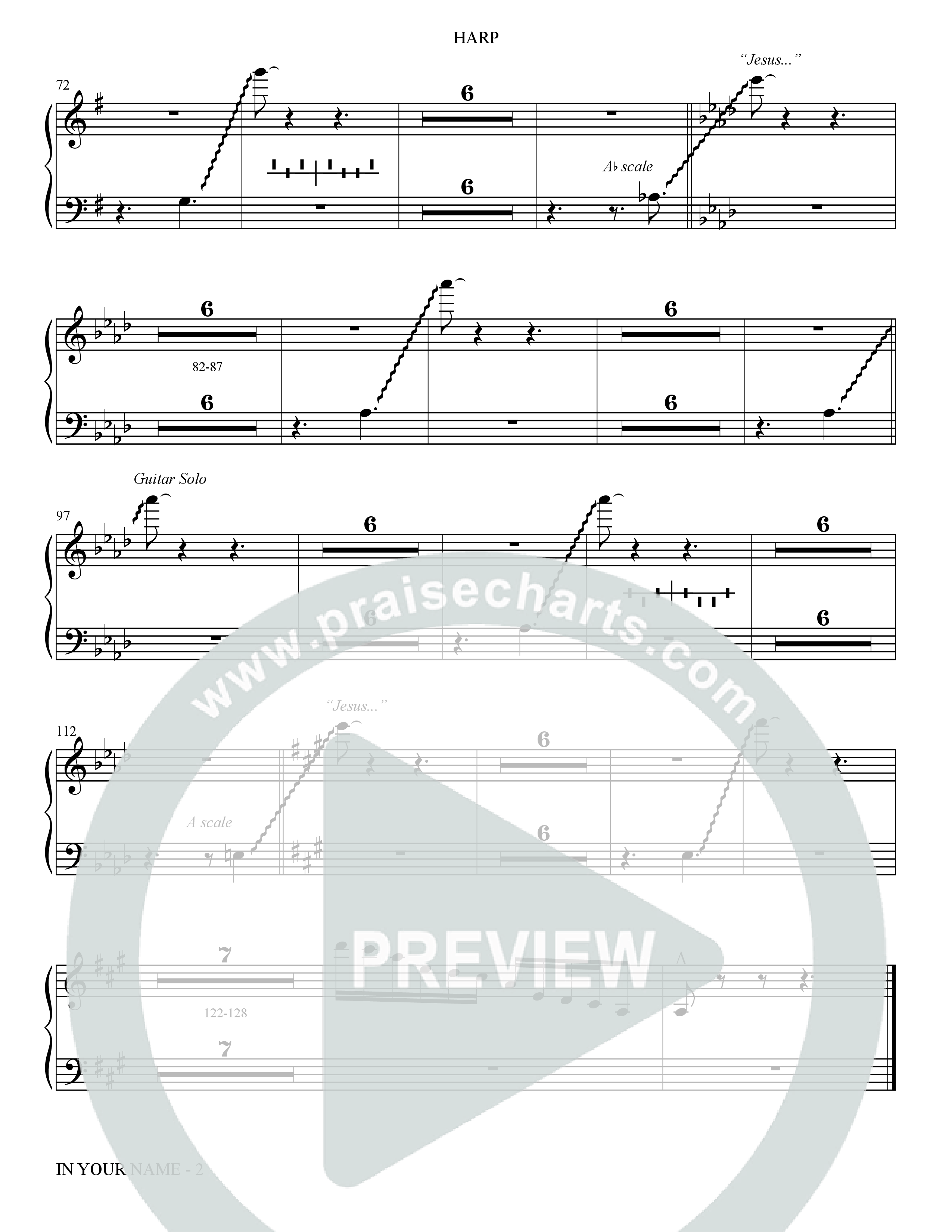 In Your Name (Choral Anthem SATB) Harp (The Brooklyn Tabernacle Choir / Arr. Carol Cymbala / Orch. Jason Michael Webb)