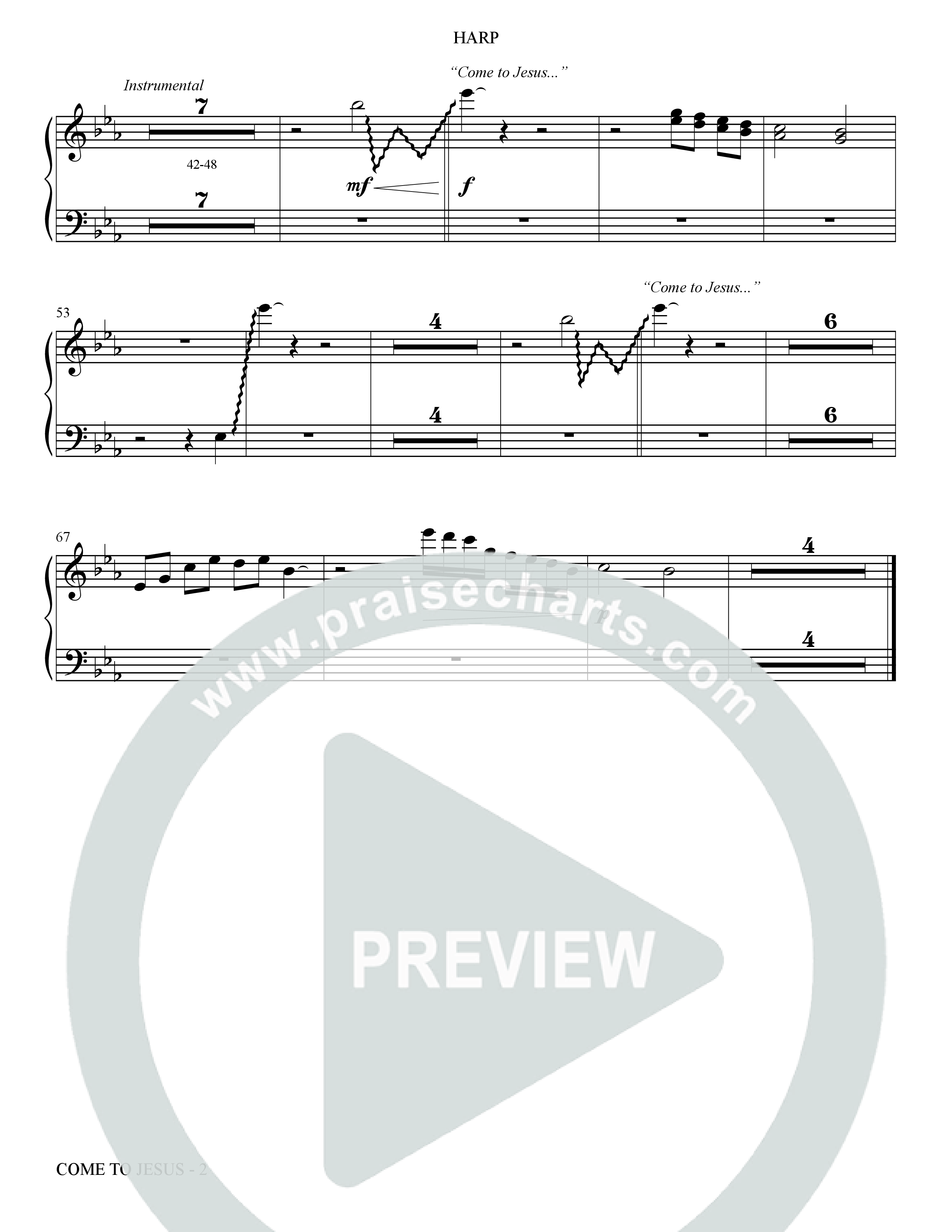 Come To Jesus (Choral Anthem SATB) Harp (The Brooklyn Tabernacle Choir / Arr. Carol Cymbala / Orch. J. Daniel Smith)