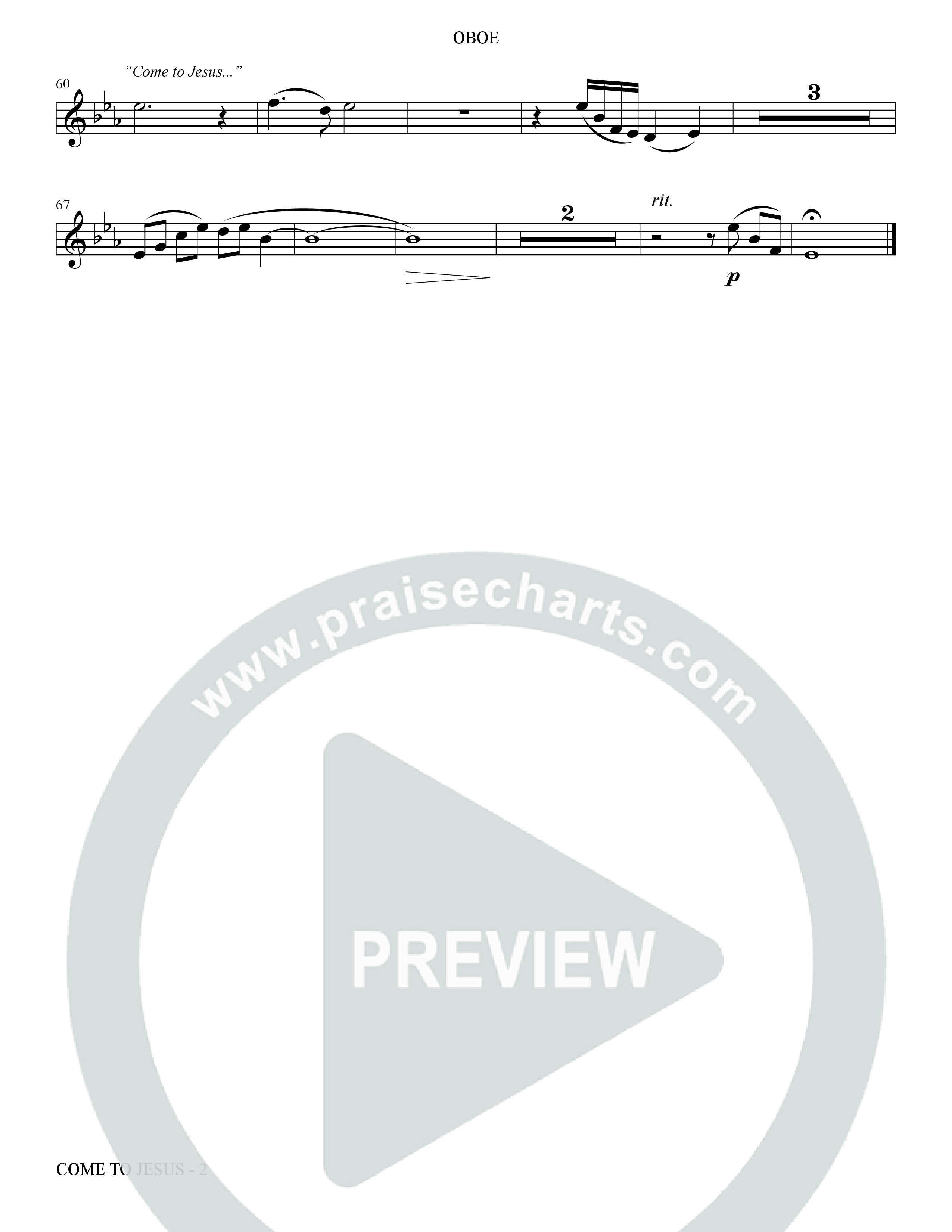 Come To Jesus (Choral Anthem SATB) Oboe (The Brooklyn Tabernacle Choir / Arr. Carol Cymbala / Orch. J. Daniel Smith)