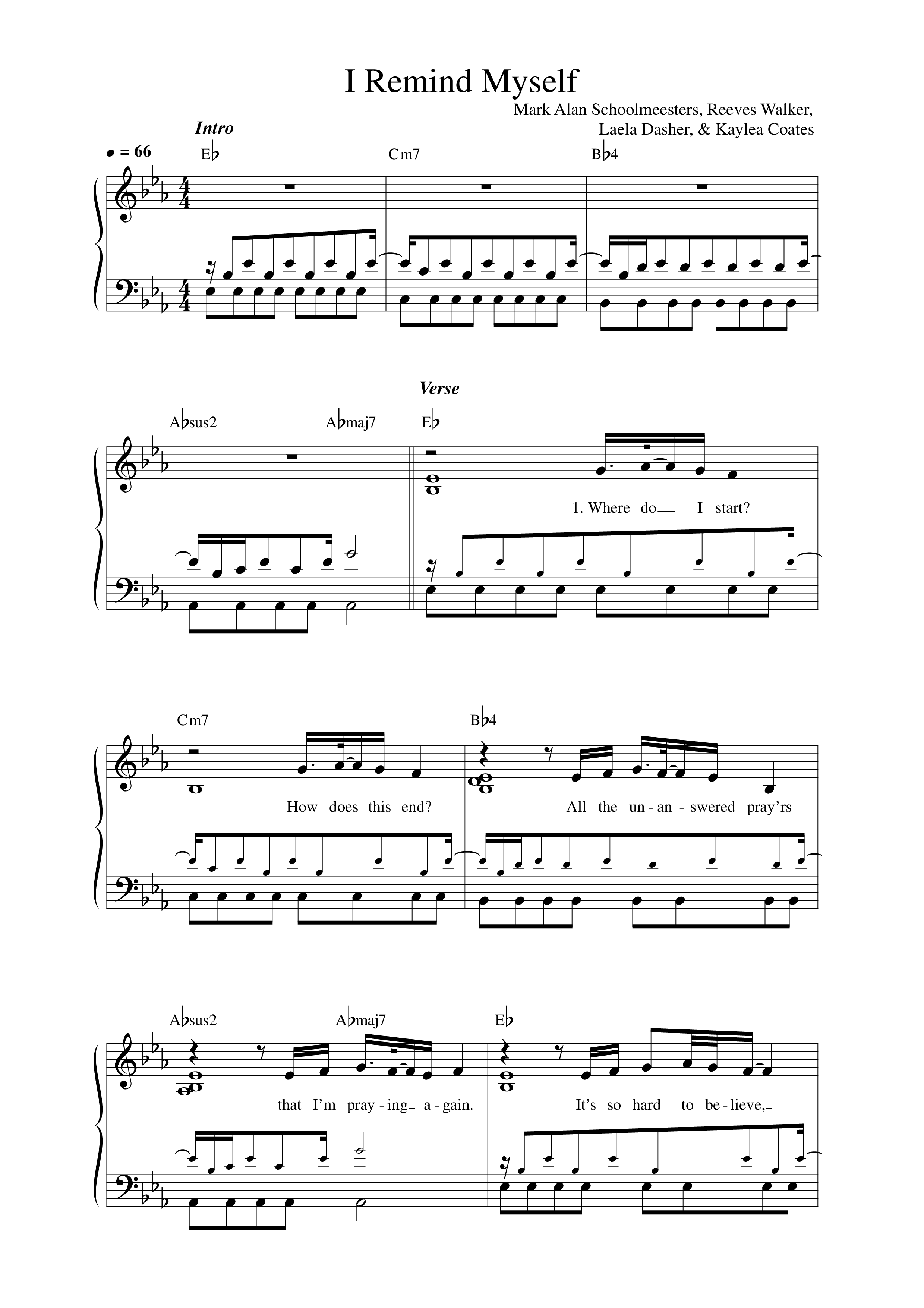 I Remind Myself Lead Sheet Melody (LO Worship)