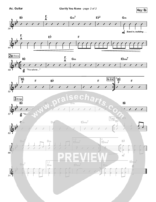 Glorify You Alone Acoustic Guitar (Gateway Worship)