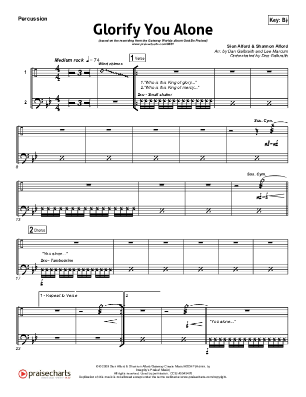 Glorify You Alone Percussion (Gateway Worship)