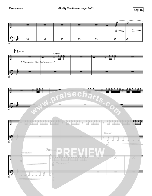 Glorify You Alone Percussion (Gateway Worship)