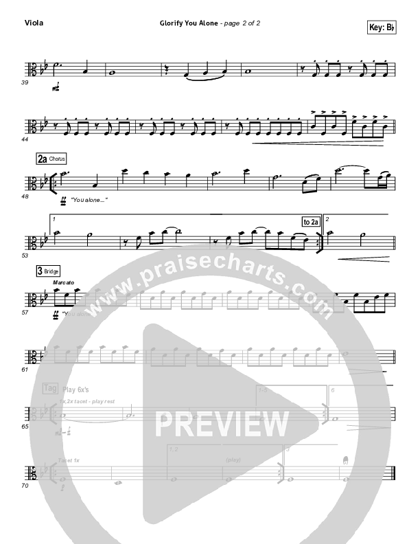 Glorify You Alone Viola (Gateway Worship)