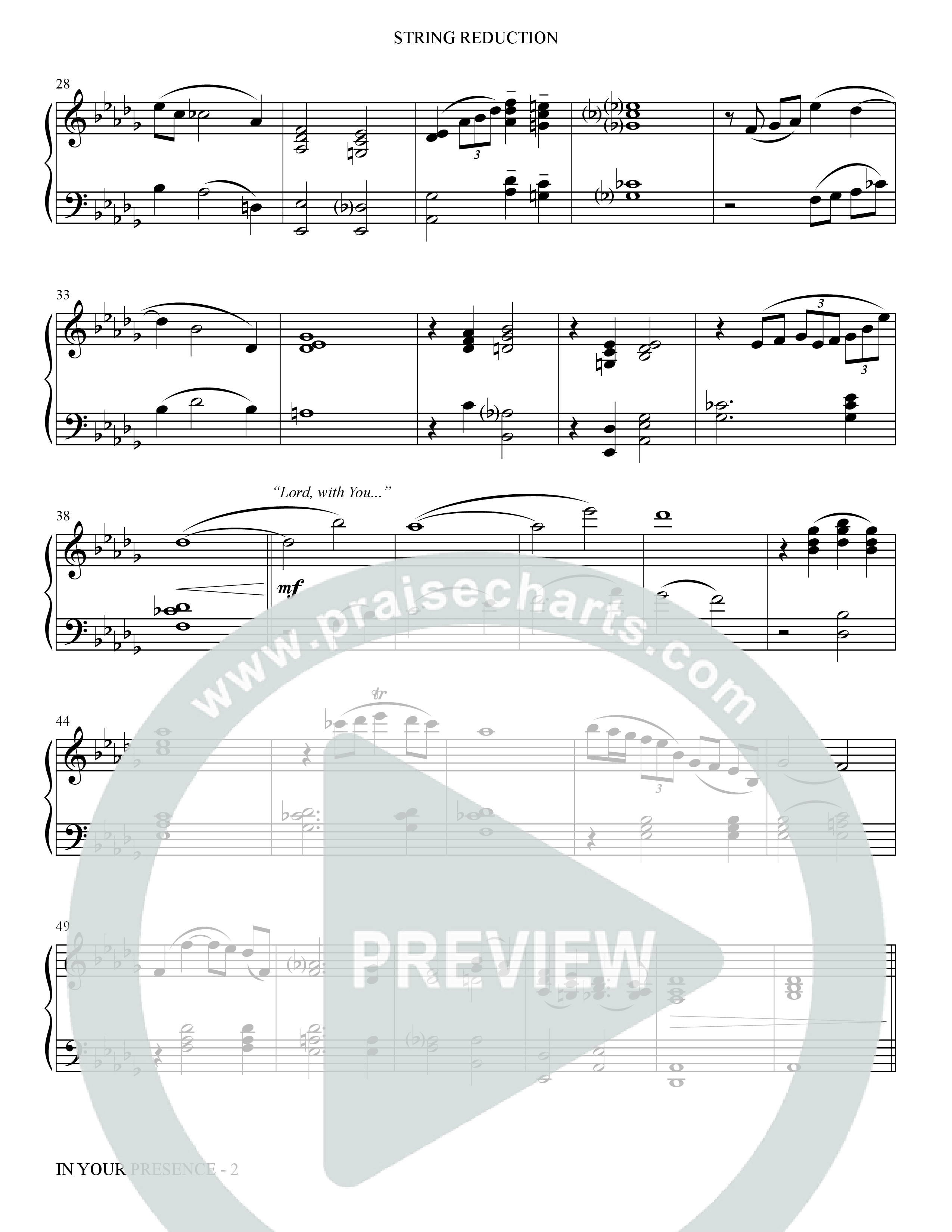 In Your Presence (Choral Anthem SATB) String Reduction (The Brooklyn Tabernacle Choir / Arr. Carol Cymbala / Orch. Jason Michael Webb)